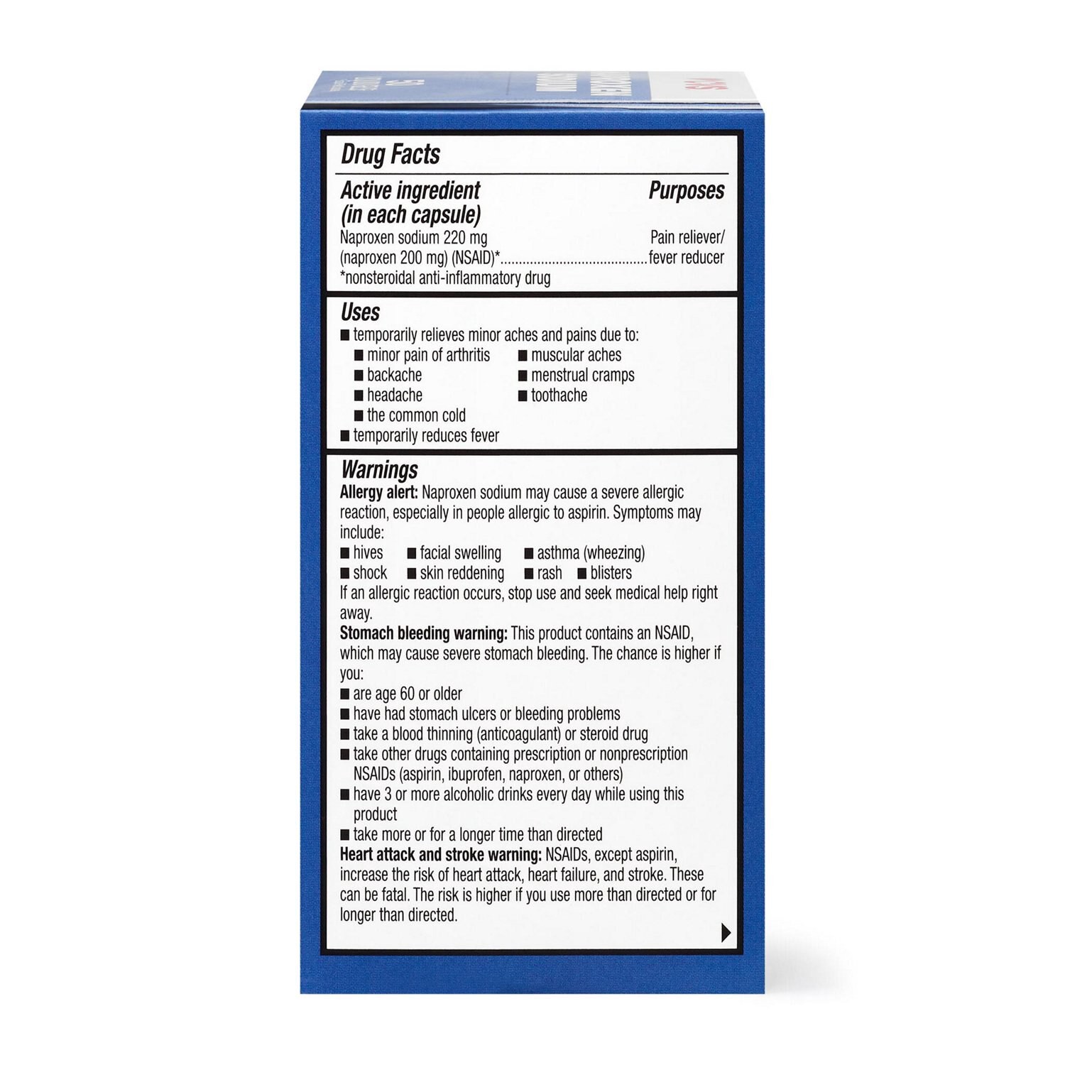 slide 8 of 8, CVS Health Naproxen Sodium 220 Mg Liquidid-Filled Capsules. 50 Ct, 1 ct