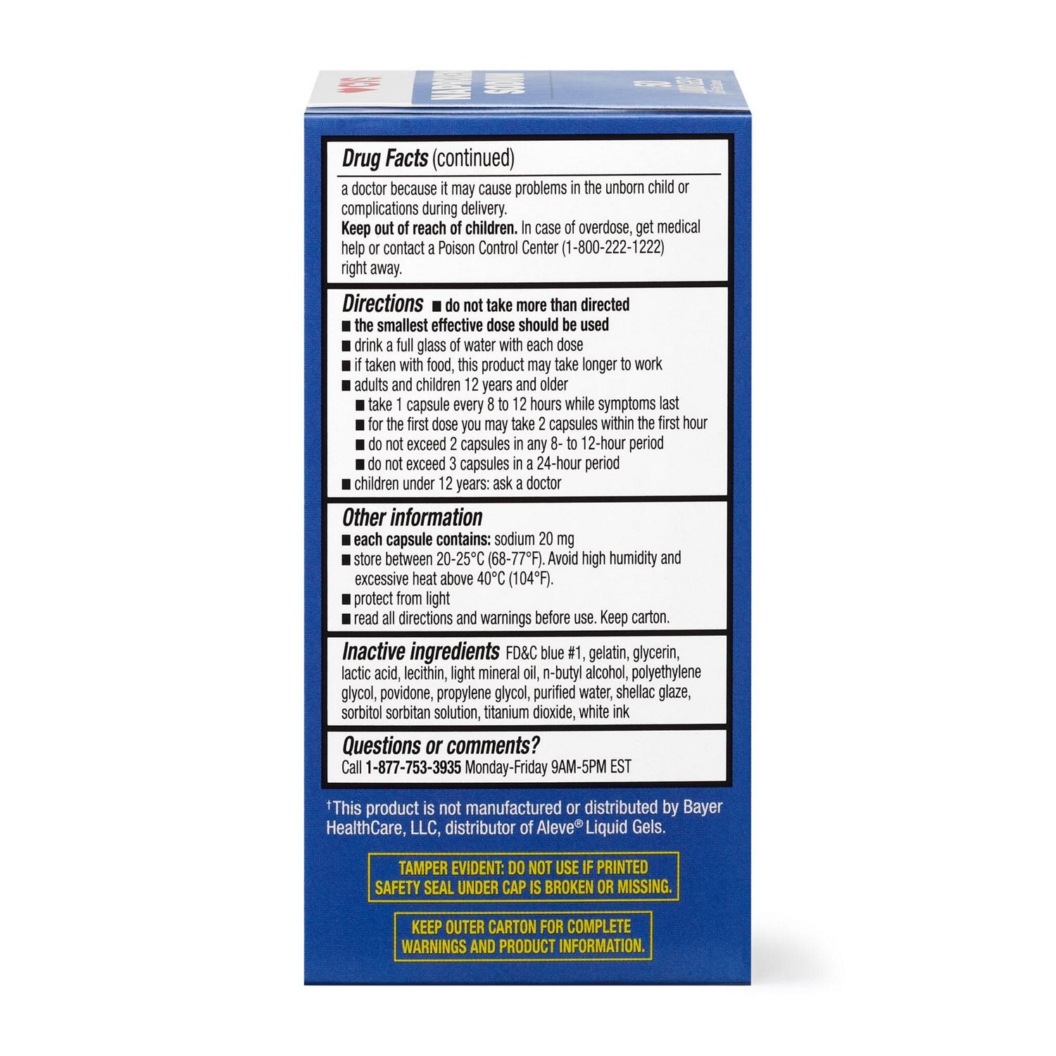 slide 4 of 8, CVS Health Naproxen Sodium 220 Mg Liquidid-Filled Capsules. 50 Ct, 1 ct