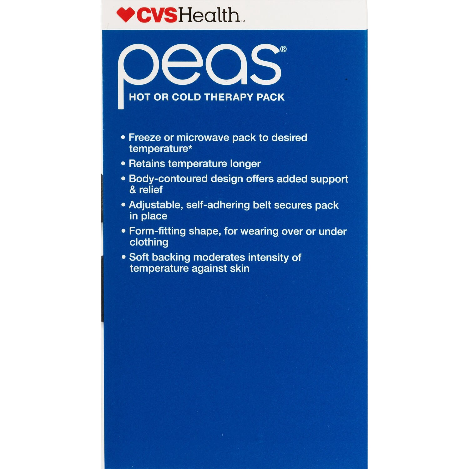 slide 5 of 5, CVS Health Peas Hot Or Cold Therapy Pack, Lower Back, 1 ct