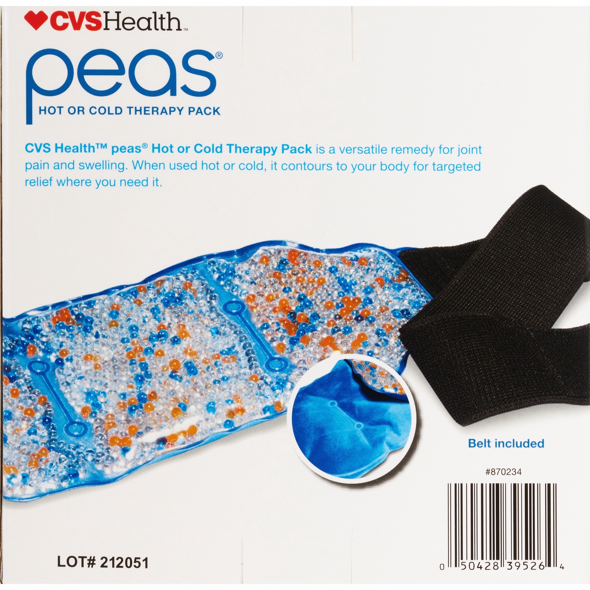 slide 2 of 5, CVS Health Peas Hot Or Cold Therapy Pack, Lower Back, 1 ct