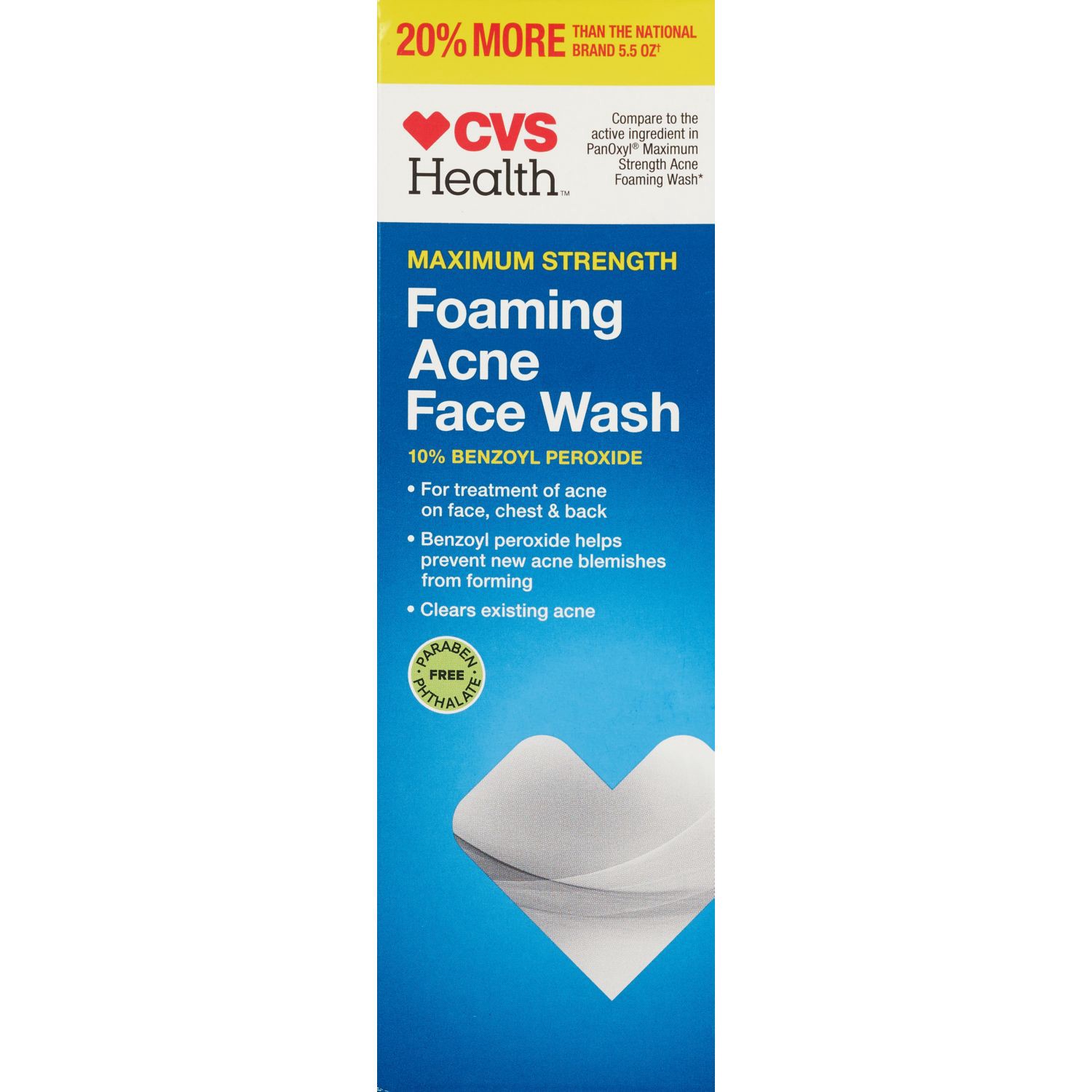 slide 2 of 7, CVS Health Acne Foaming Face Wash Maximum Strength, 6.6 Oz, 1 ct