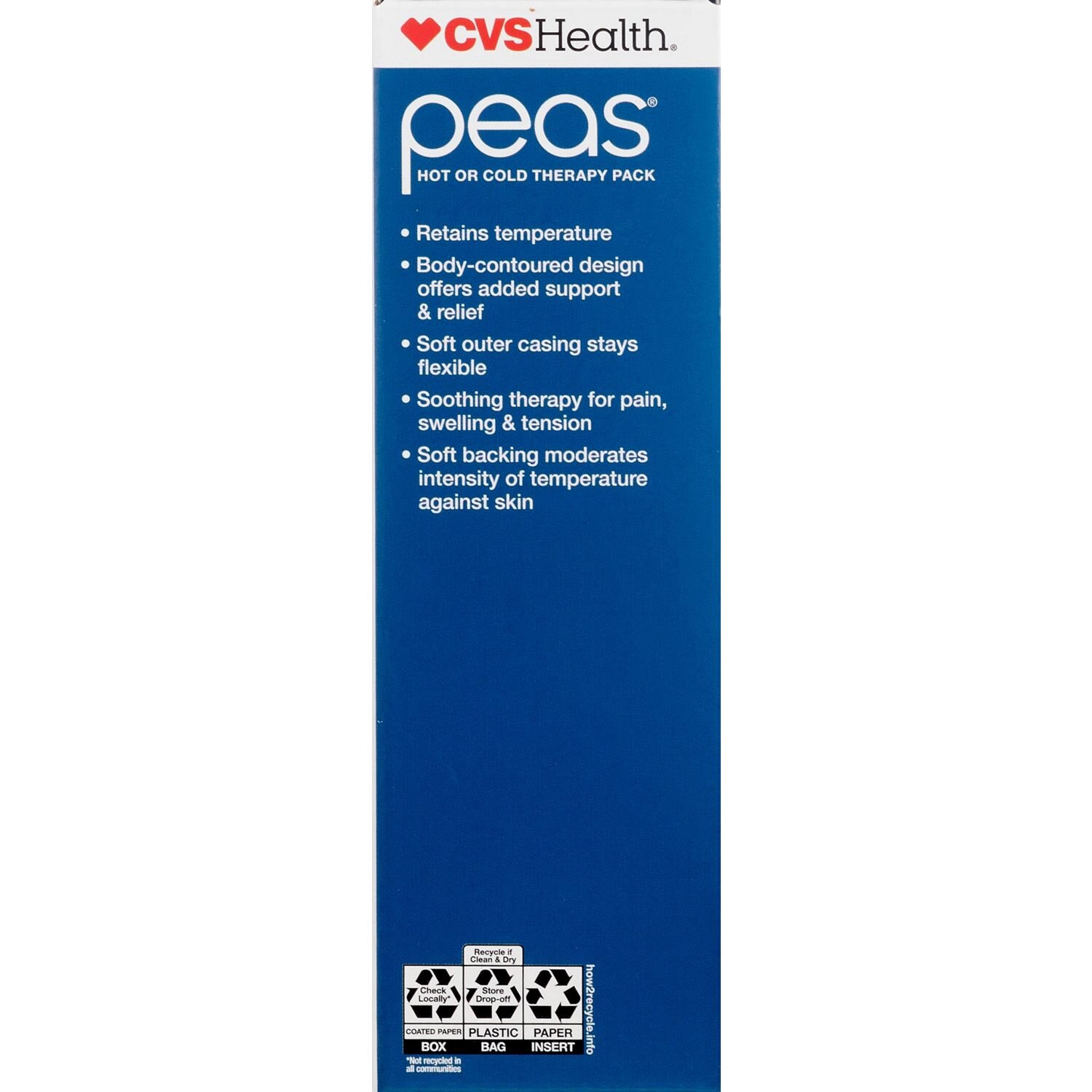 slide 4 of 4, CVS Health Peas Hot Or Cold Therapy Pack, Large, 1 ct