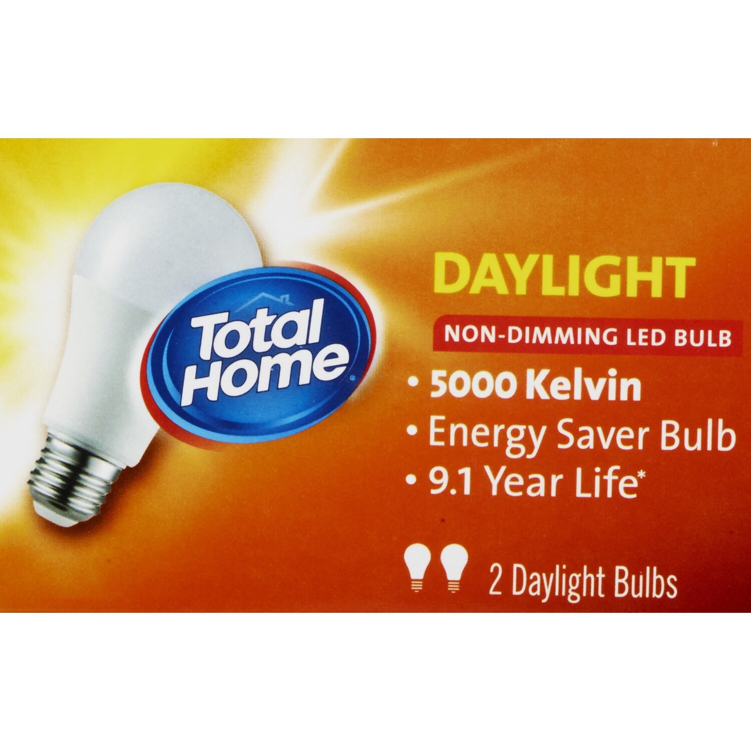 slide 6 of 6, Total Home Led Light Bulb 15W=100W Daylight 2-Pack, 1 ct