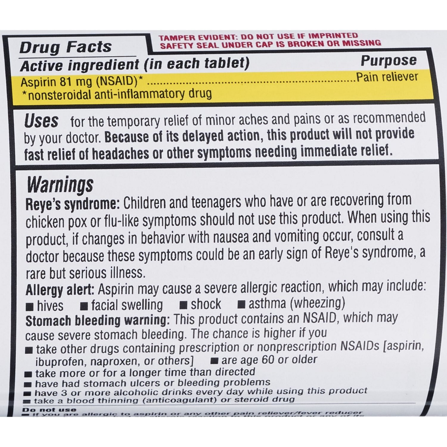 slide 6 of 7, Cvs Health Low Strength Aspirin 81 Mg Enteric Coated Tablets, 500 Ct, 1 ct