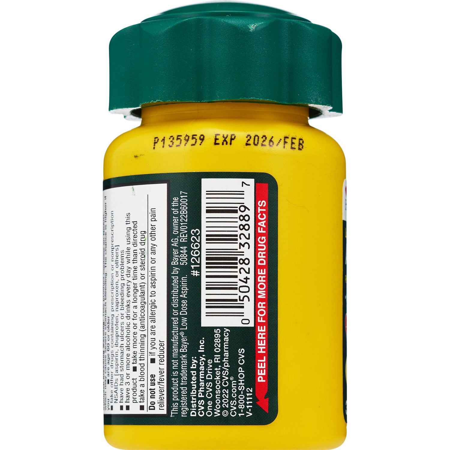 slide 3 of 5, CVS Health Low Strength Aspirin 81 Mg Enteric Coated Tablets, 300 Ct, 1 ct