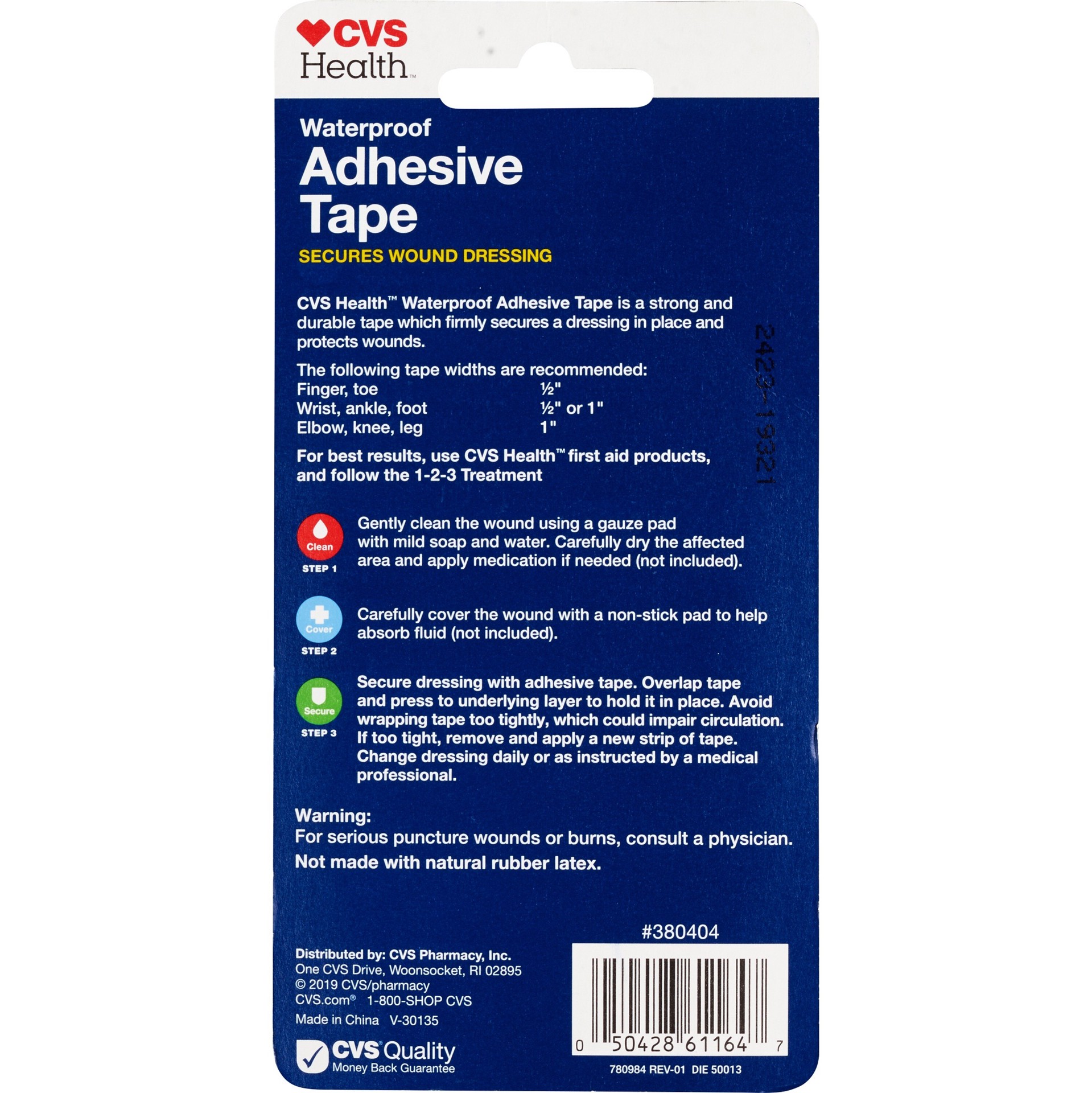 slide 2 of 2, CVS Health Waterproof Adhesive Tape, 2 Pack, 1 ct