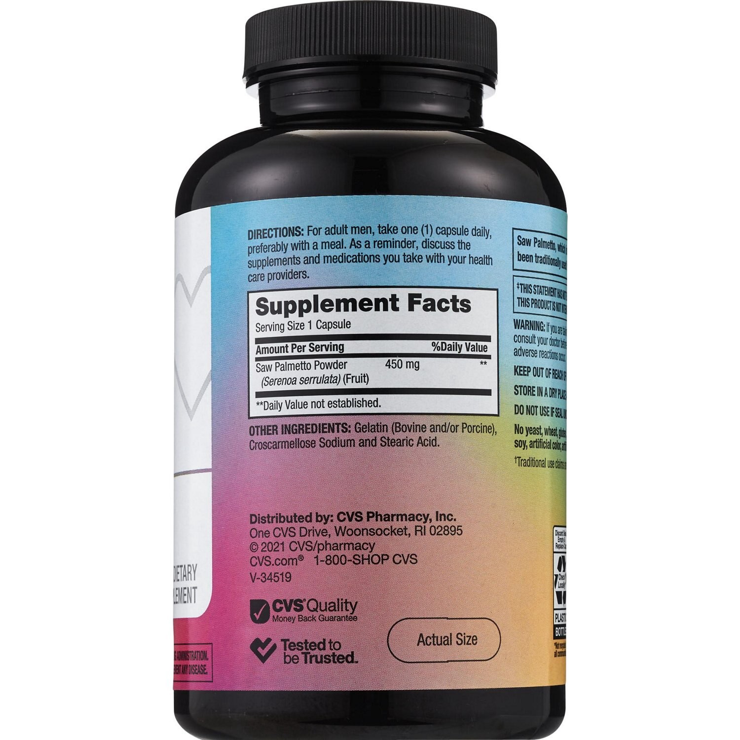 slide 2 of 4, CVS Health Saw Palmetto Capsules, 250 Ct, 1 ct