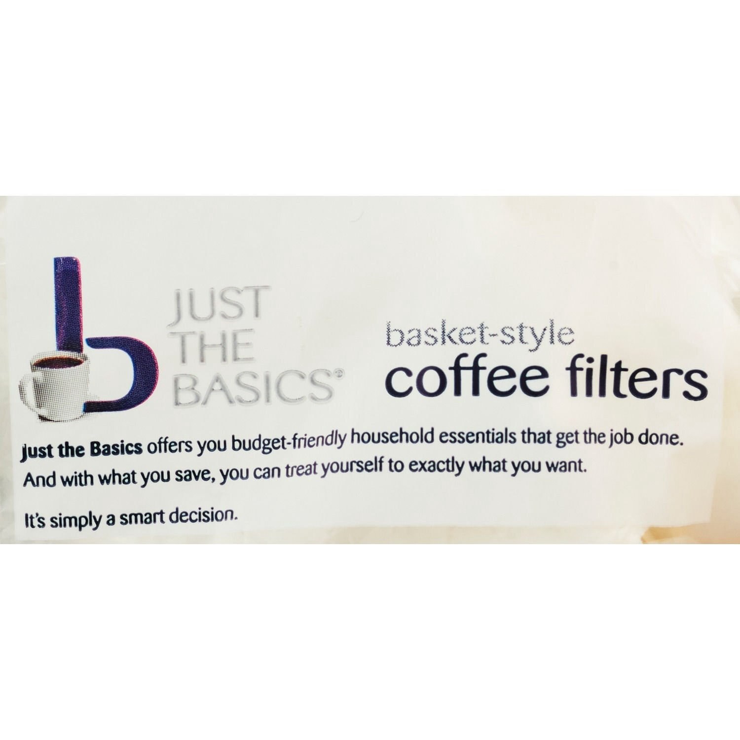 slide 2 of 5, Just The Basics Basket-Style Coffee Filters - 100 ct, 100 ct