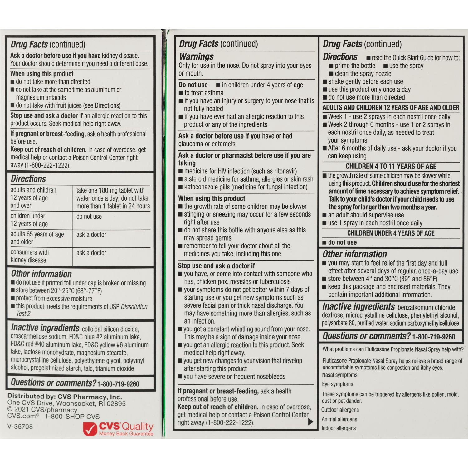 slide 9 of 10, CVS HEALTH Cvs Allergy Relief Convenience Pack Fluticasone/Fexofenadine, 1 ct