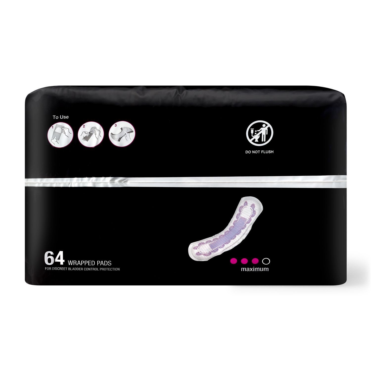 slide 3 of 6, CVS Health Women's Protective Pads Maximum Absorbency, Long, 64 Ct, 1 ct