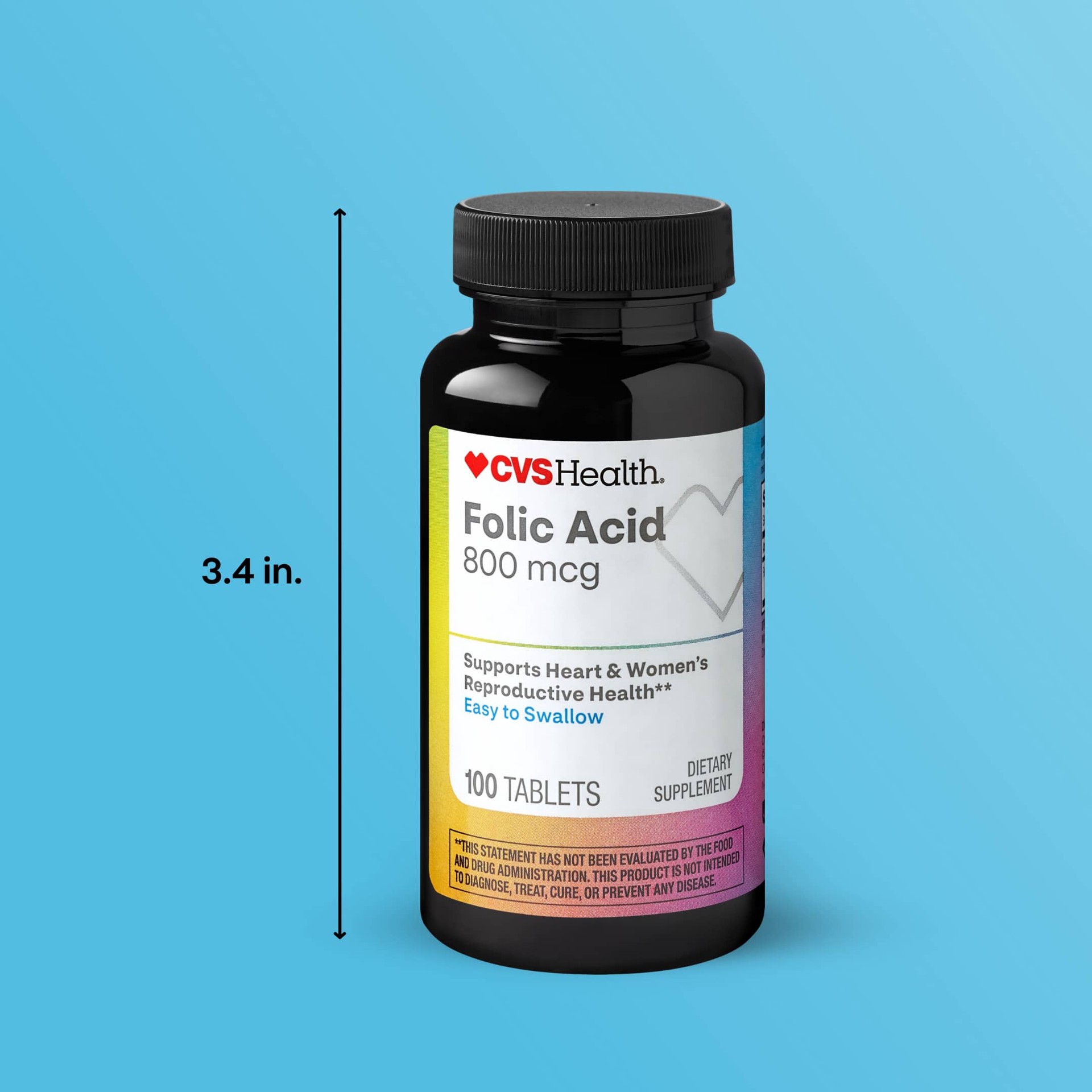 slide 6 of 8, CVS Health Folic Acid Tablets, 100 Ct, 1 ct