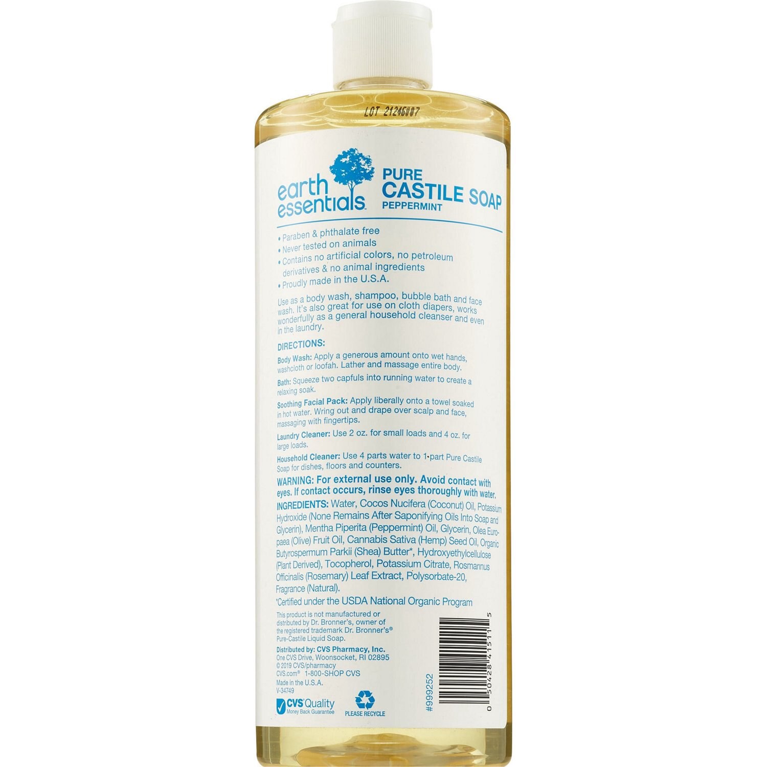 slide 2 of 2, Pure Castile Soap With Peppermint, 32 Oz, 1 ct