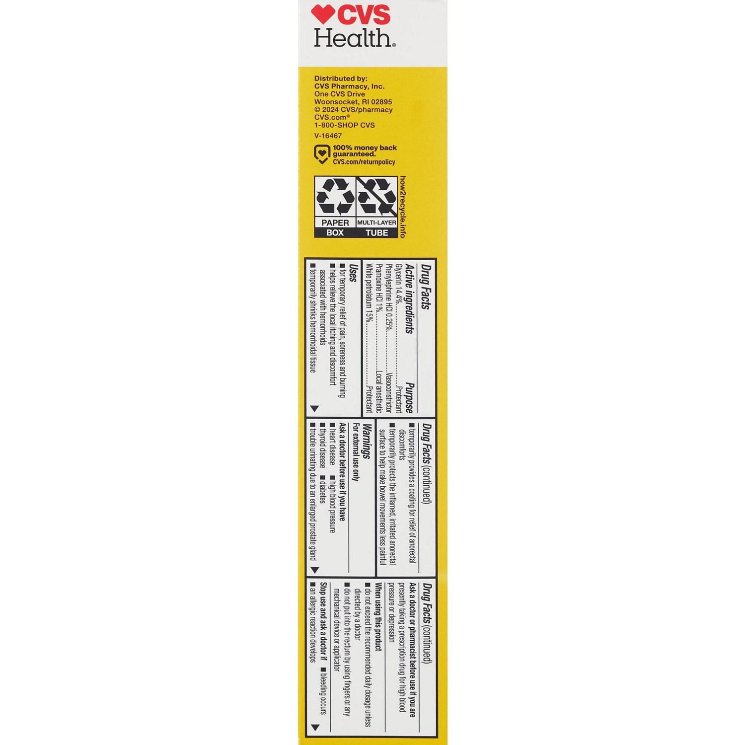 slide 2 of 6, Cvs Health Hemorrhoidal Cream, 1.8 Oz, 1.8 oz