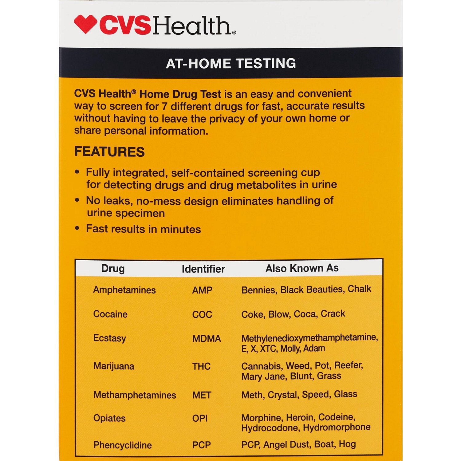 slide 6 of 8, CVS Health Home Drug Test Kit, 7 Drugs, 1 ct