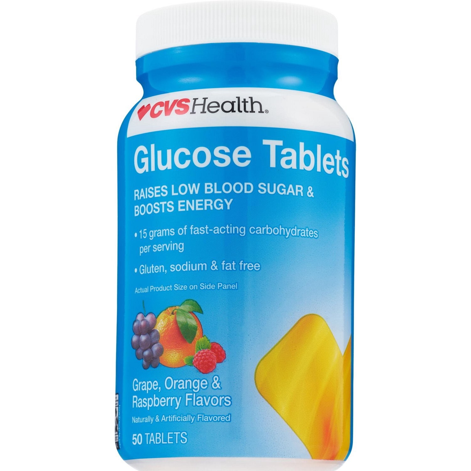 slide 4 of 6, CVS Health Glucose Tablets, Assorted Fruit, 50 Ct, 1 ct