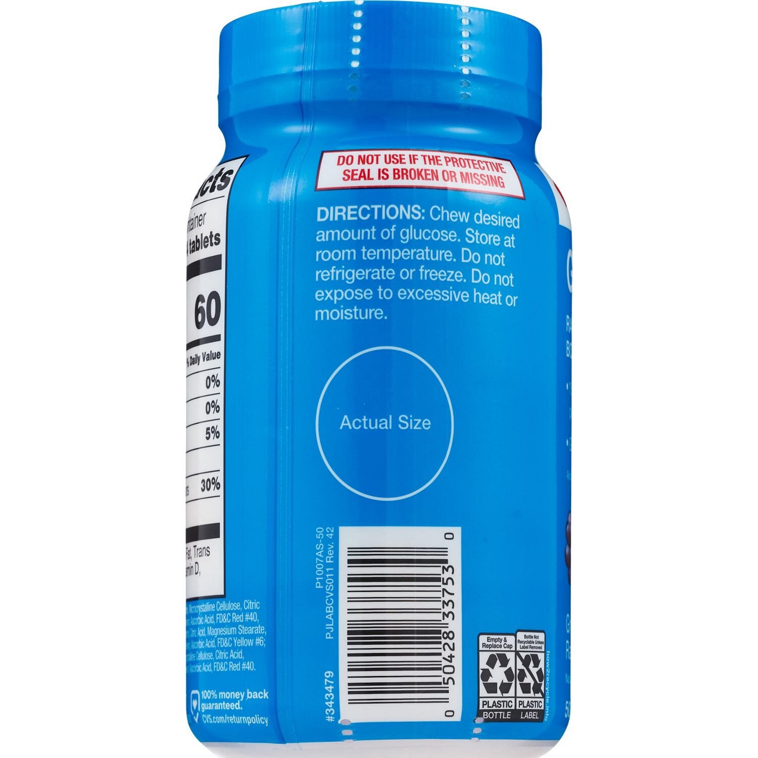 slide 3 of 6, CVS Health Glucose Tablets, Assorted Fruit, 50 Ct, 1 ct