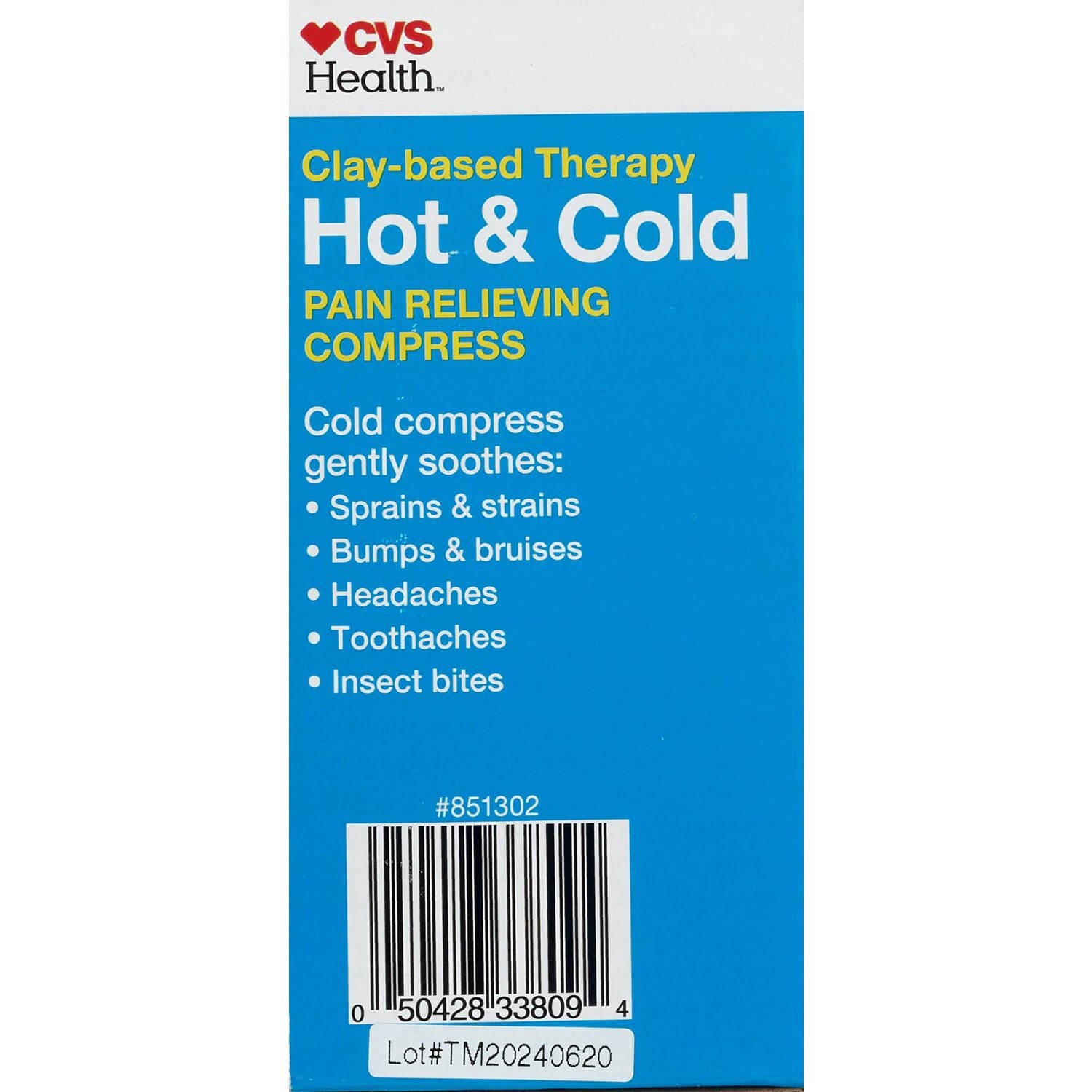 slide 4 of 5, Cvs Health Clay-Based Therapy Hot & Cold Pad Compress, M, 1 ct