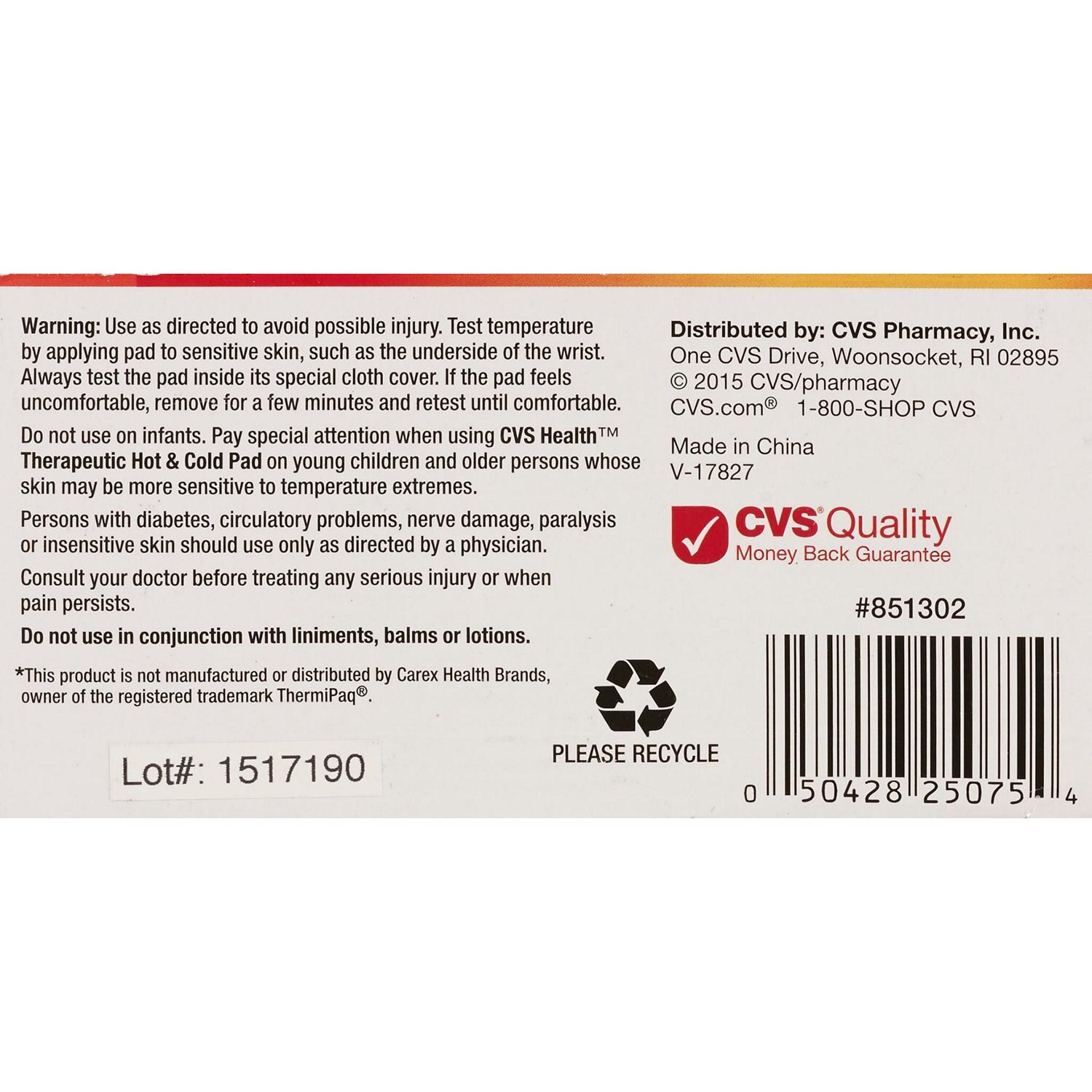 slide 2 of 5, Cvs Health Clay-Based Therapy Hot & Cold Pad Compress, M, 1 ct