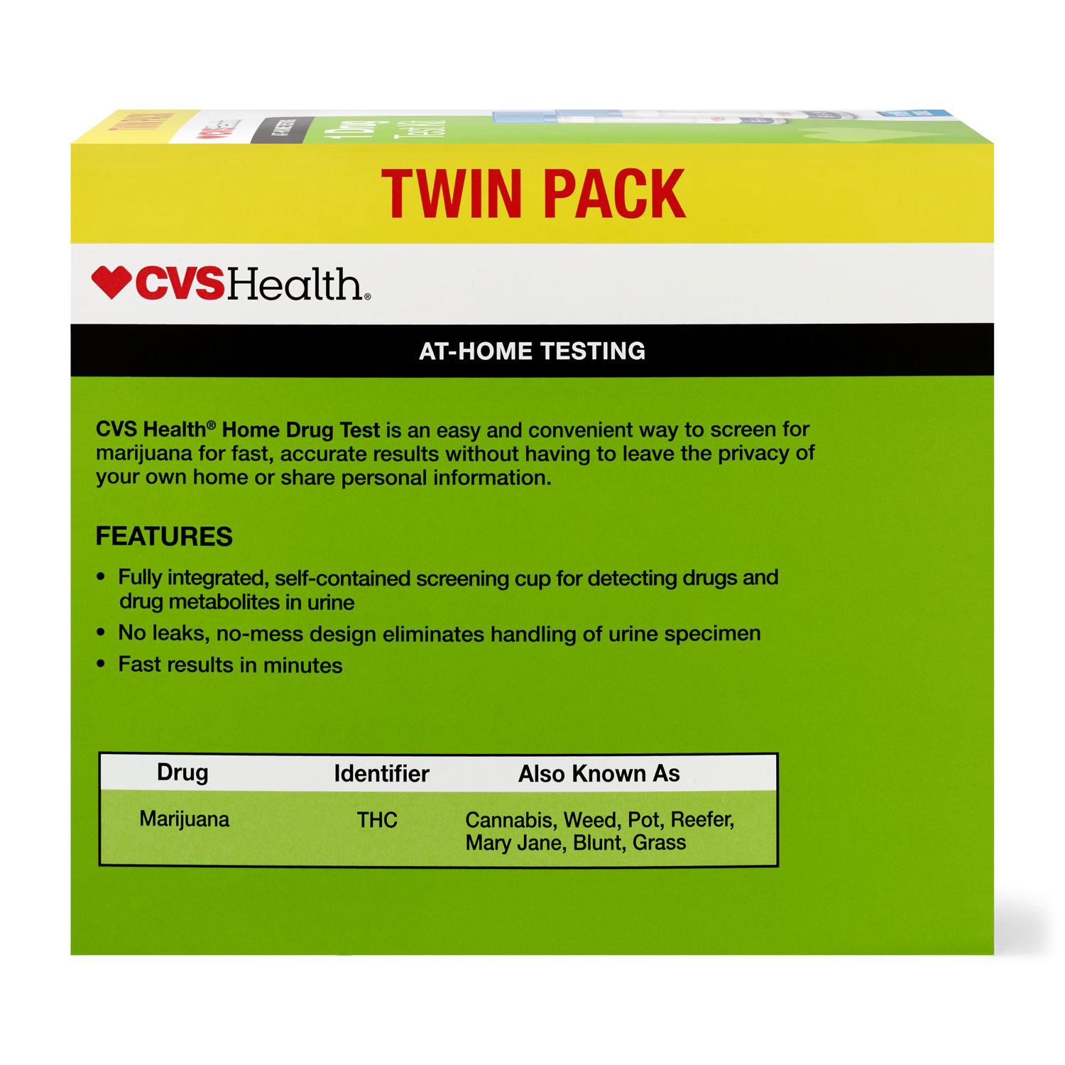 slide 7 of 11, CVS Health Home Drug Test Kit, Marijuana, 2 Pack, 2 ct