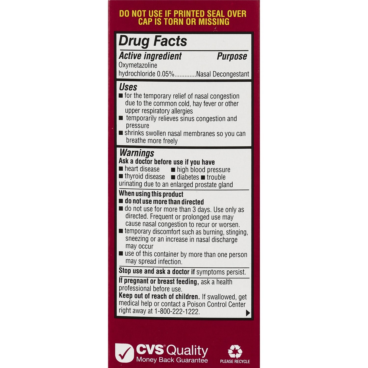slide 2 of 4, CVS Health 12Hr Nasal Spray, 0.5 Oz, 1 ct