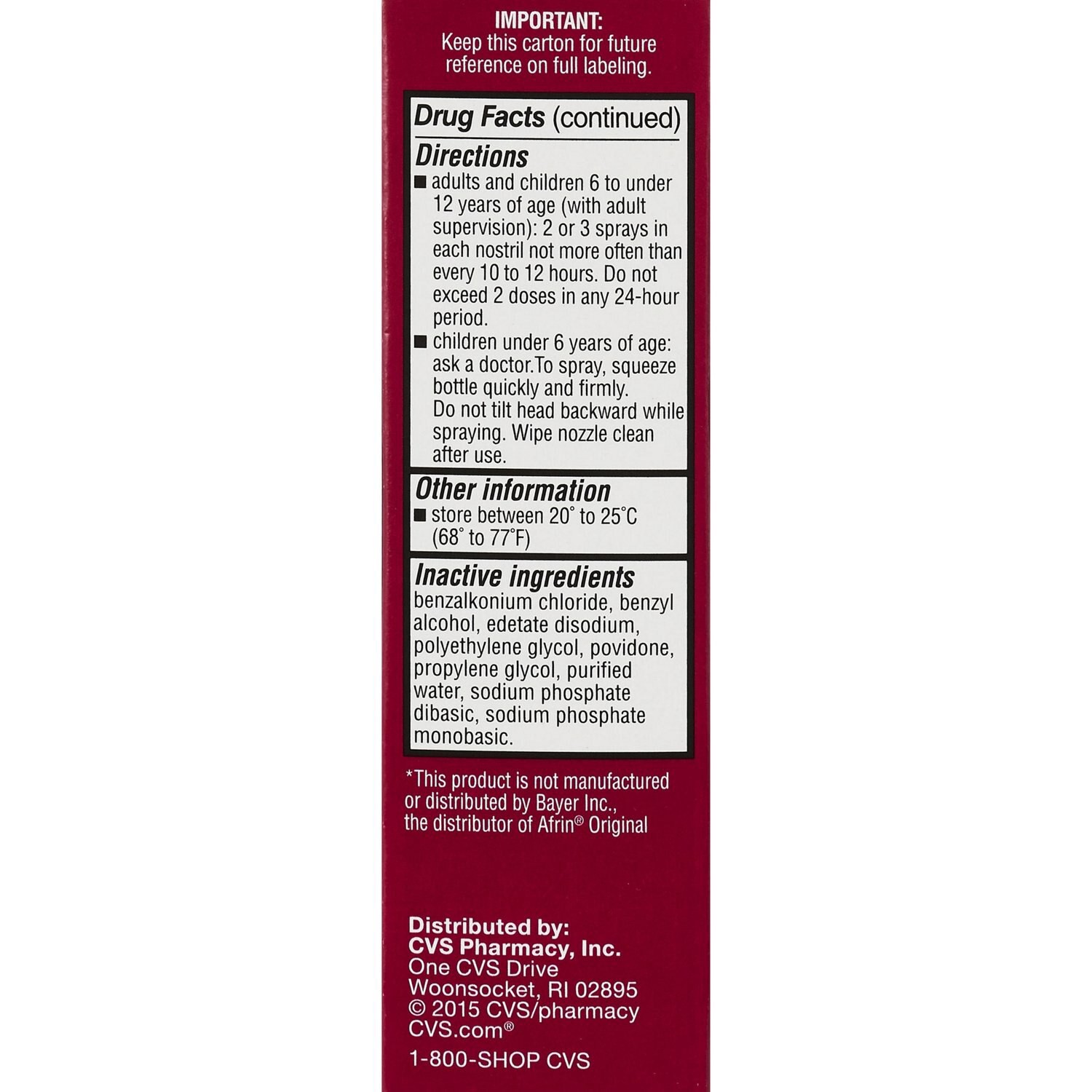 slide 3 of 4, CVS Health 12Hr Nasal Spray, 0.5 Oz, 1 ct