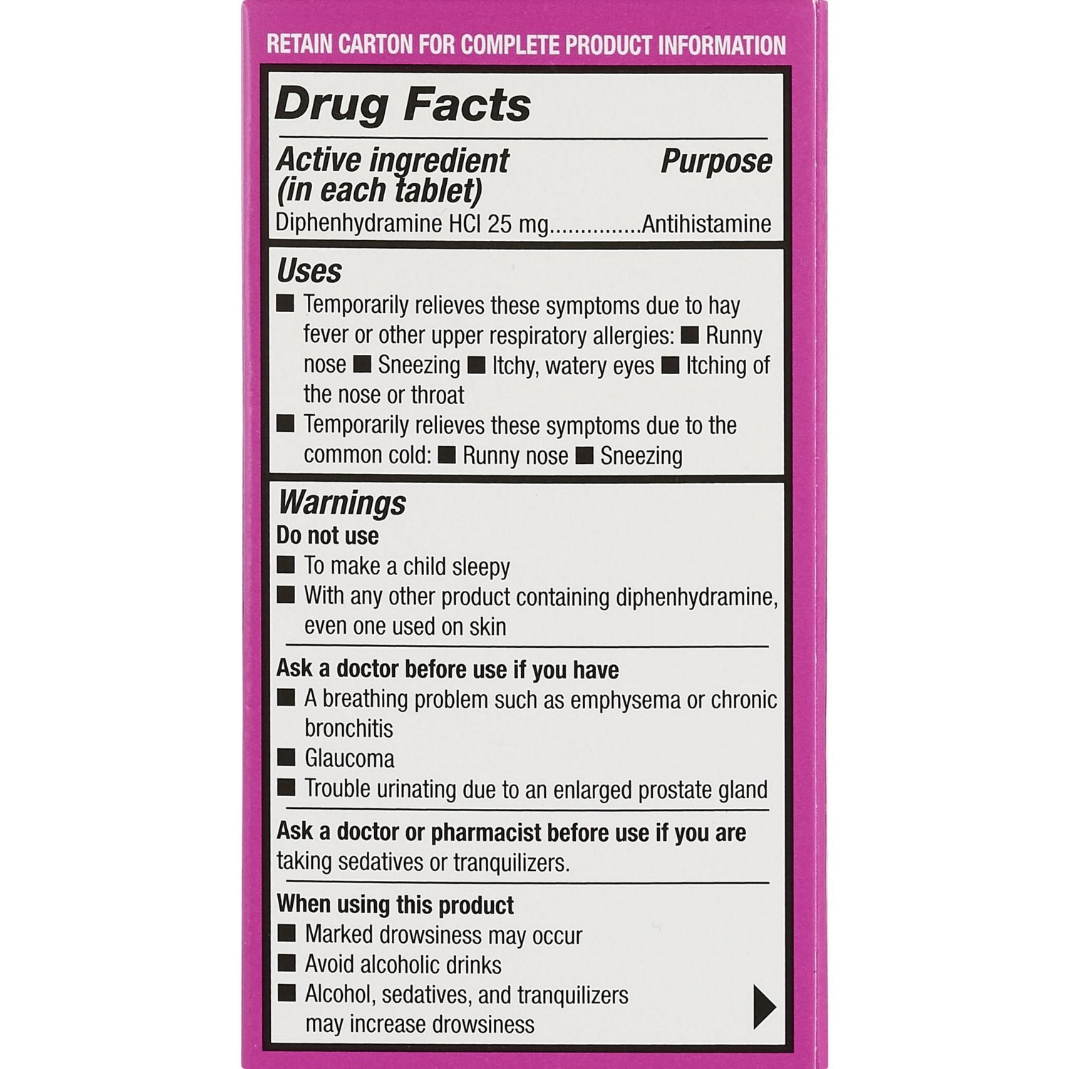 slide 3 of 5, CVS Health Allergy Relief Dye Free Diphenhydramine Hcl, 200 Ct, 1 ct
