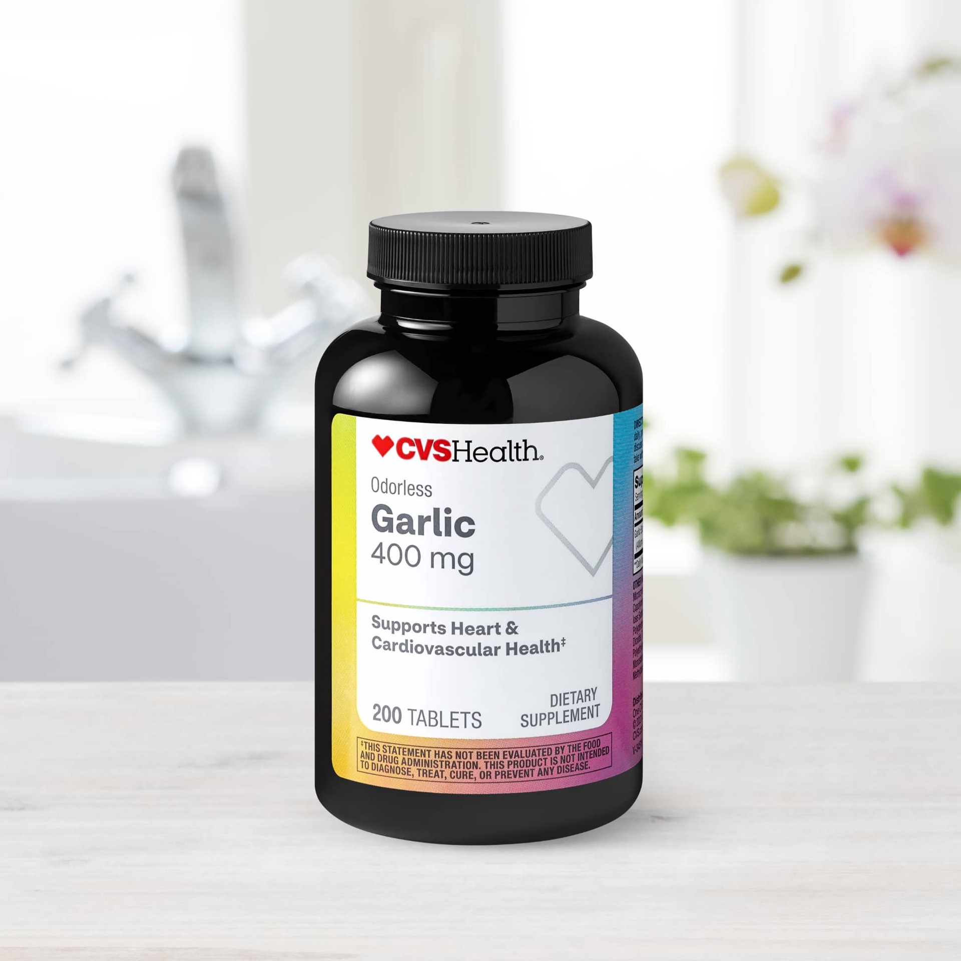 slide 5 of 10, CVS Health Odorless Garlic Tablets, 200 Ct, 1 ct