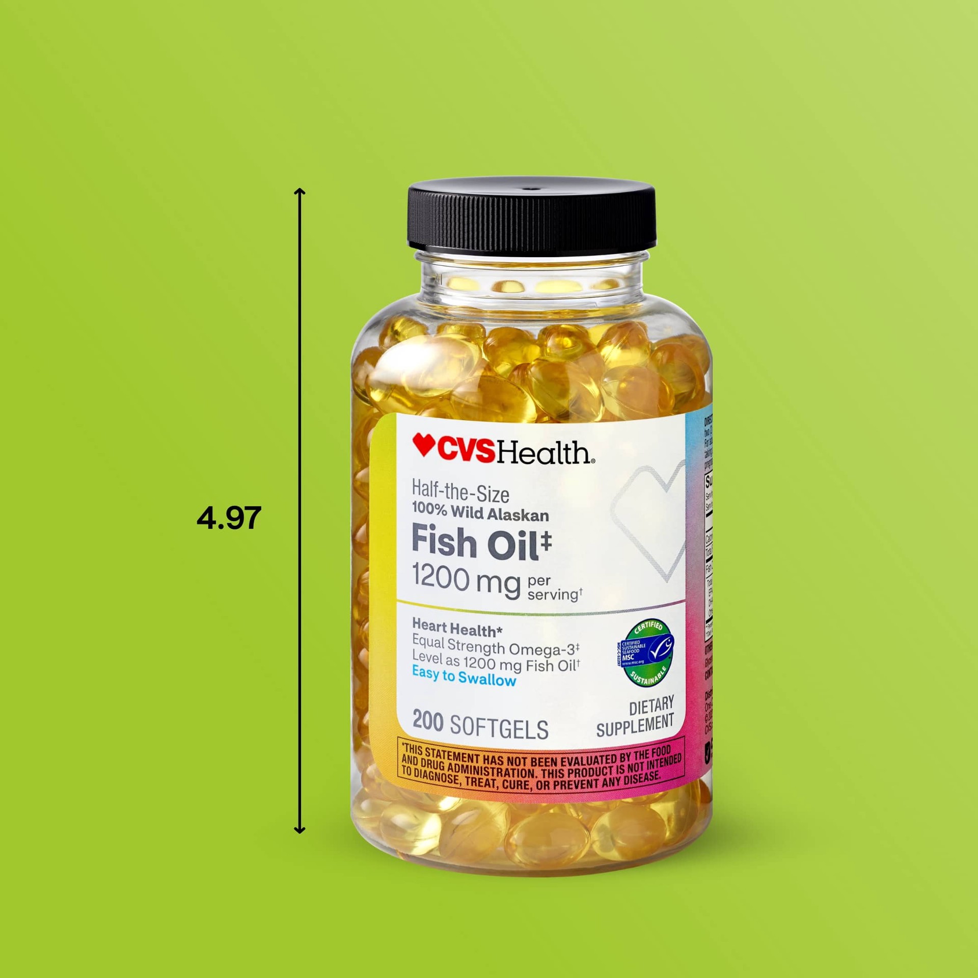 slide 2 of 9, Cvs Health 100% Wild Alaskan Fish Oil Softgels, 200 Ct, 1 ct