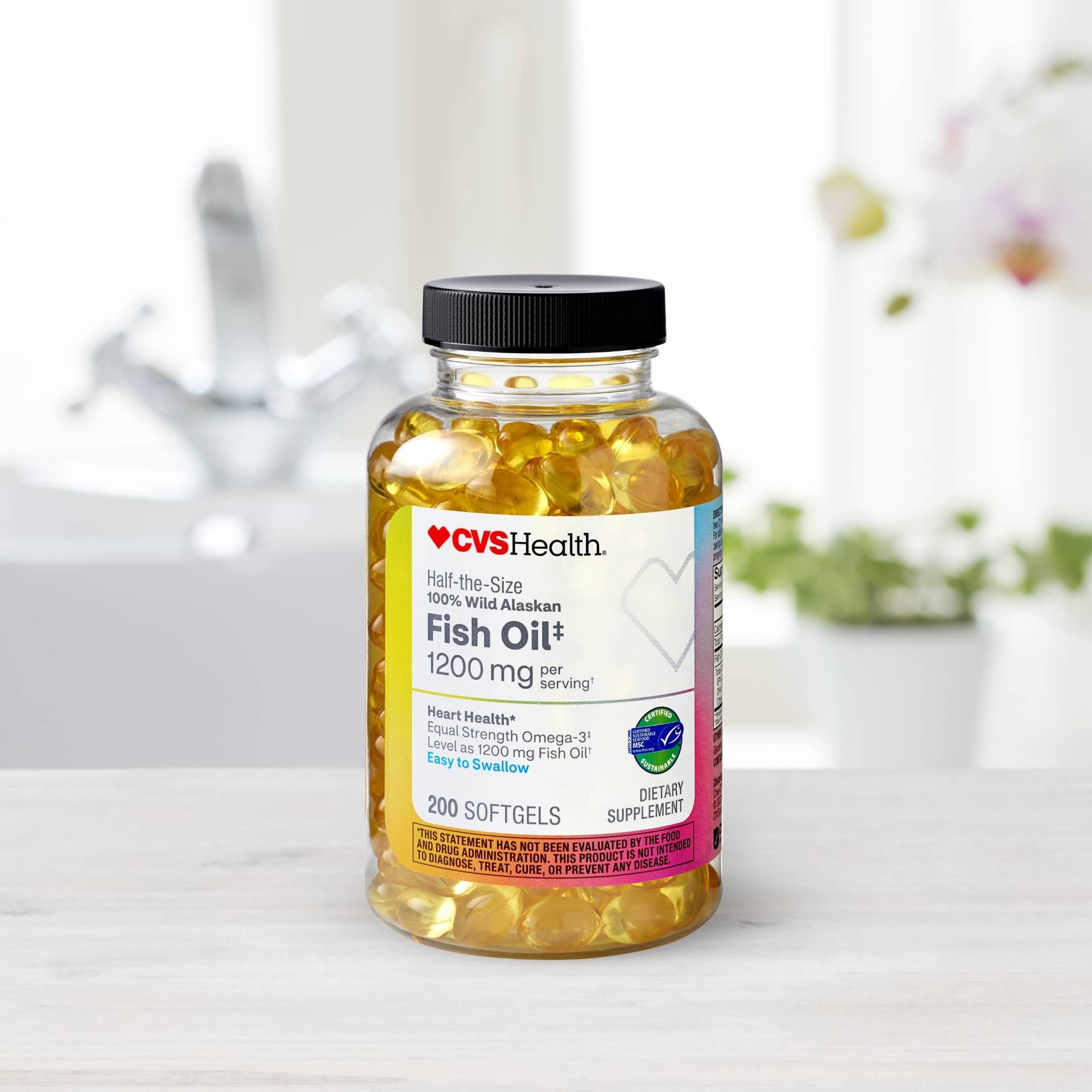 slide 8 of 9, Cvs Health 100% Wild Alaskan Fish Oil Softgels, 200 Ct, 1 ct