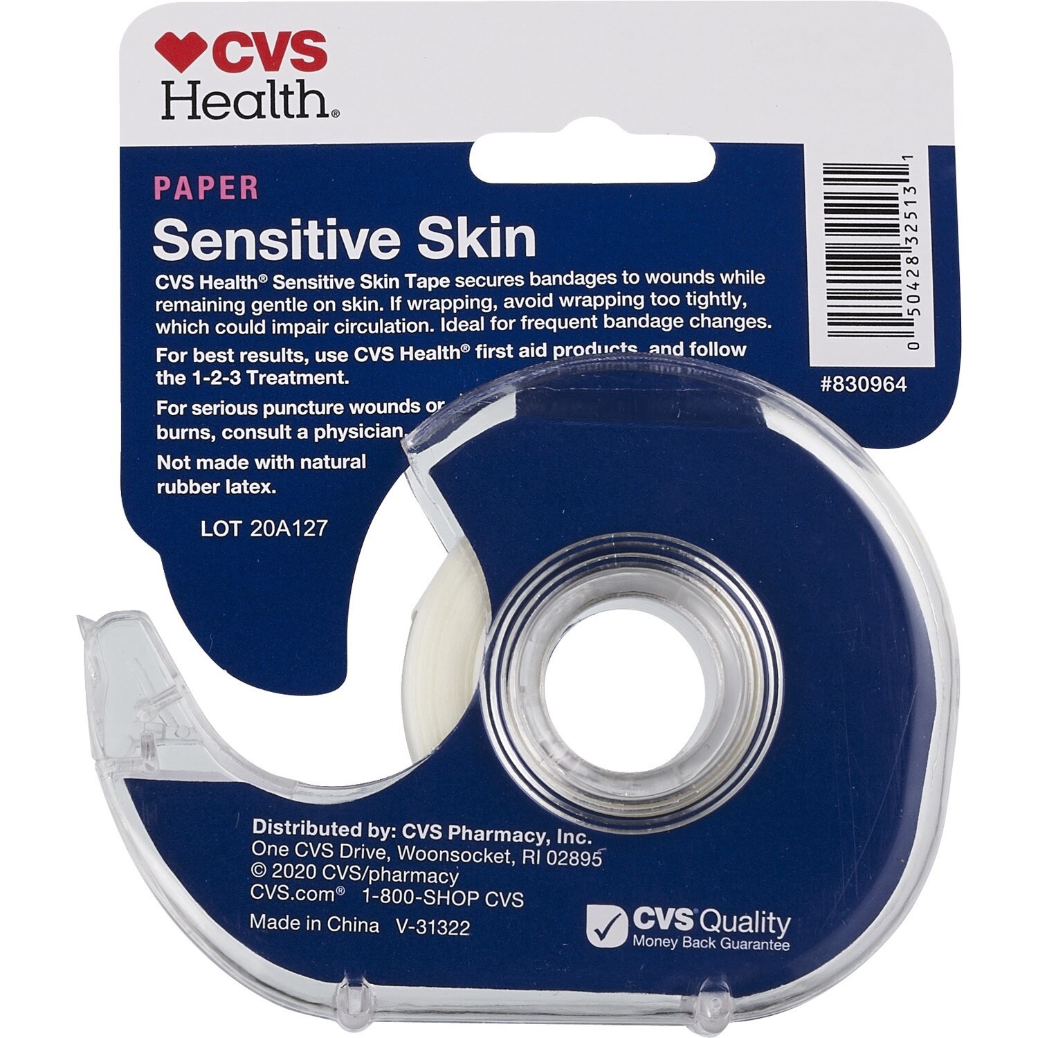 slide 2 of 8, Cvs Health Non-Irritating Paper Tape For Sensitive Skin, 1 ct