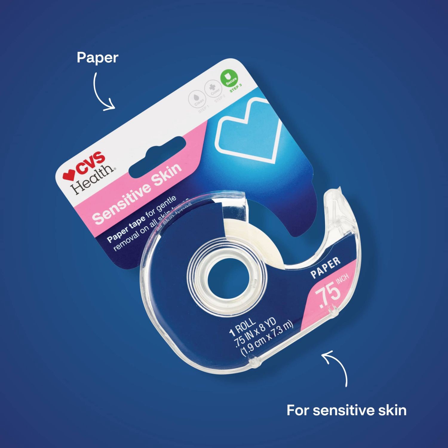 slide 7 of 8, Cvs Health Non-Irritating Paper Tape For Sensitive Skin, 1 ct