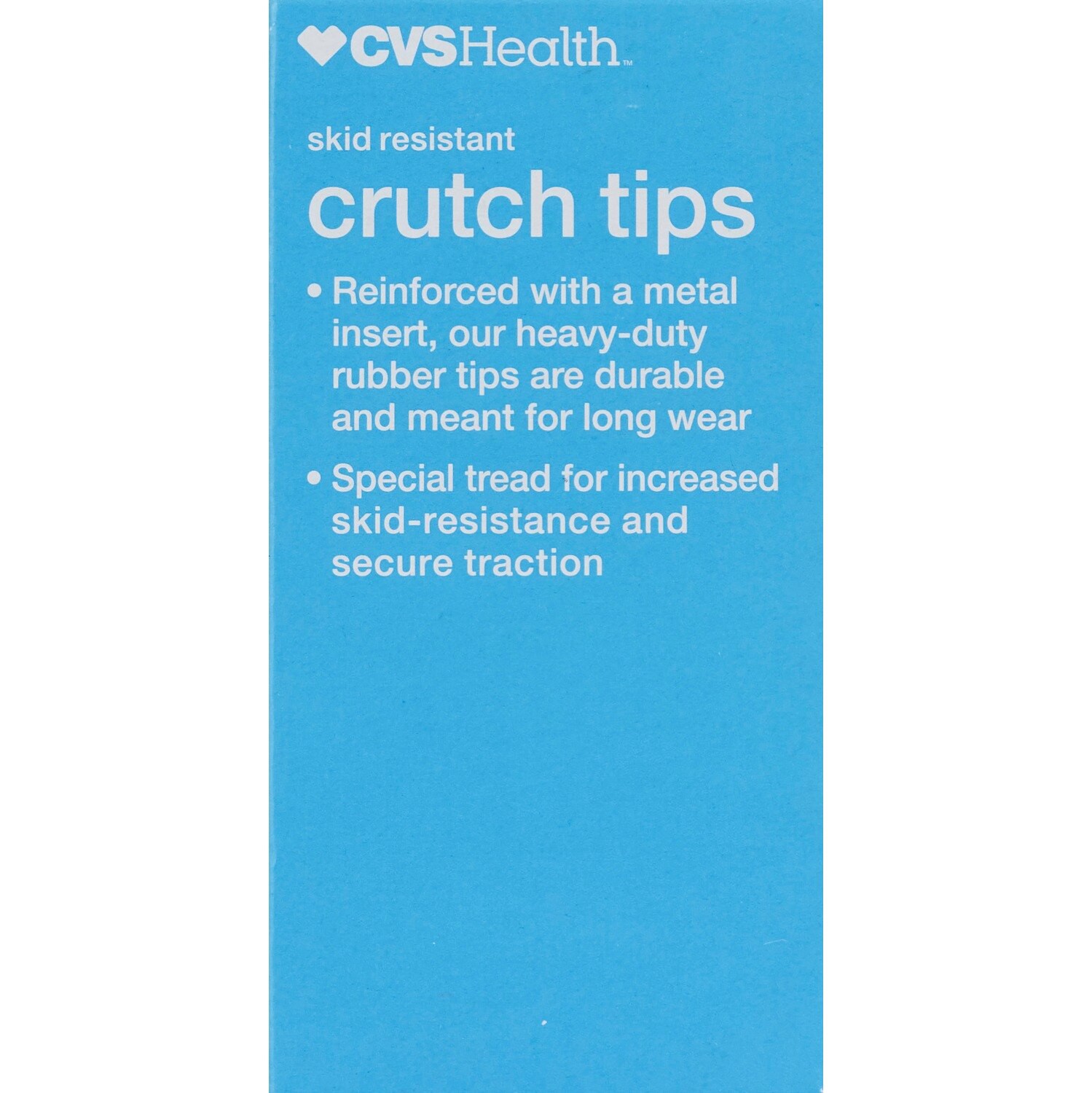 slide 3 of 3, CVS Health Crutch Tips, Gray, 7/8"", 2 Ct, 1 ct