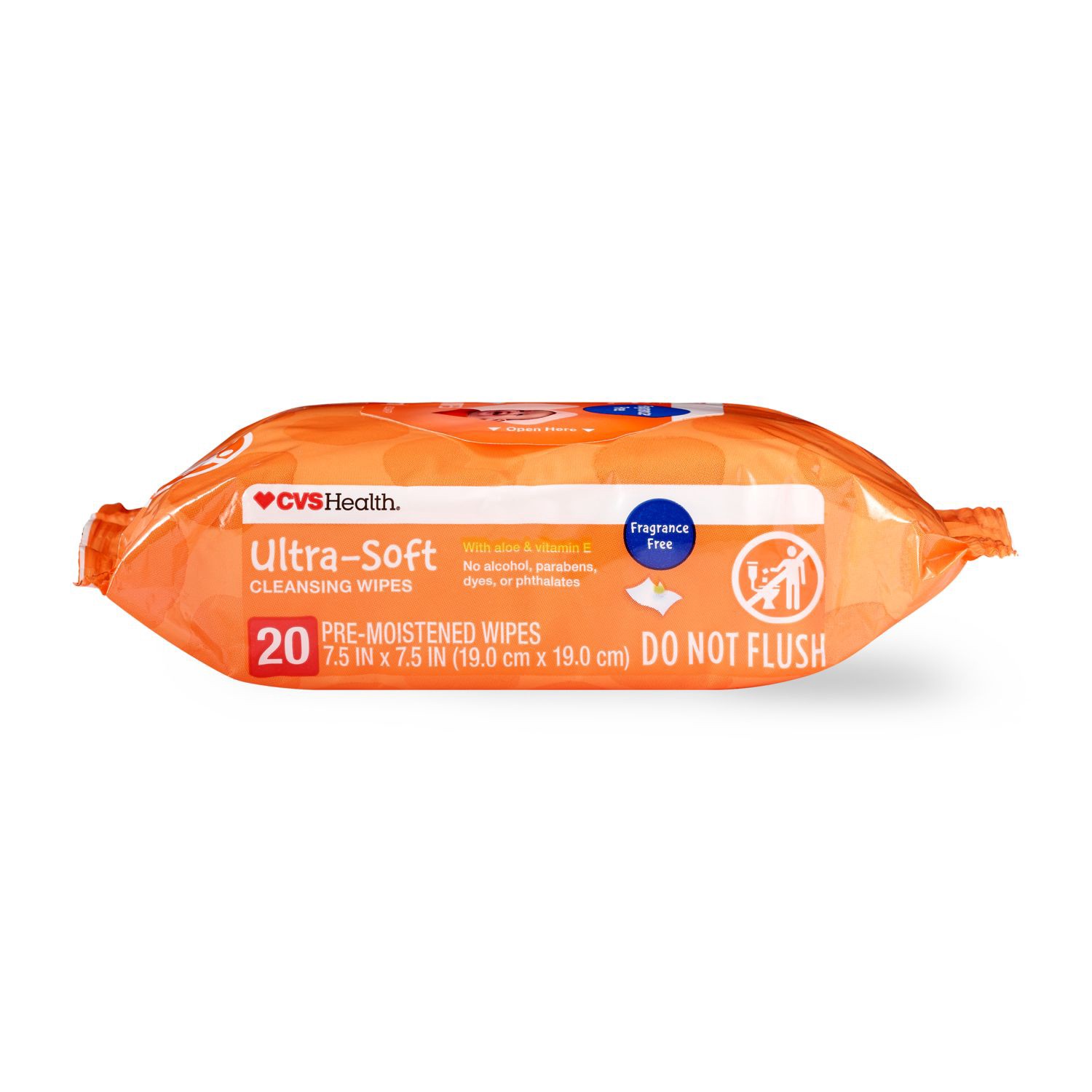 slide 3 of 4, CVS HEALTH Cvs Cleansing Wipes Ultra-Soft Pre-Moistened Fragfree Sofpak, 1 ct