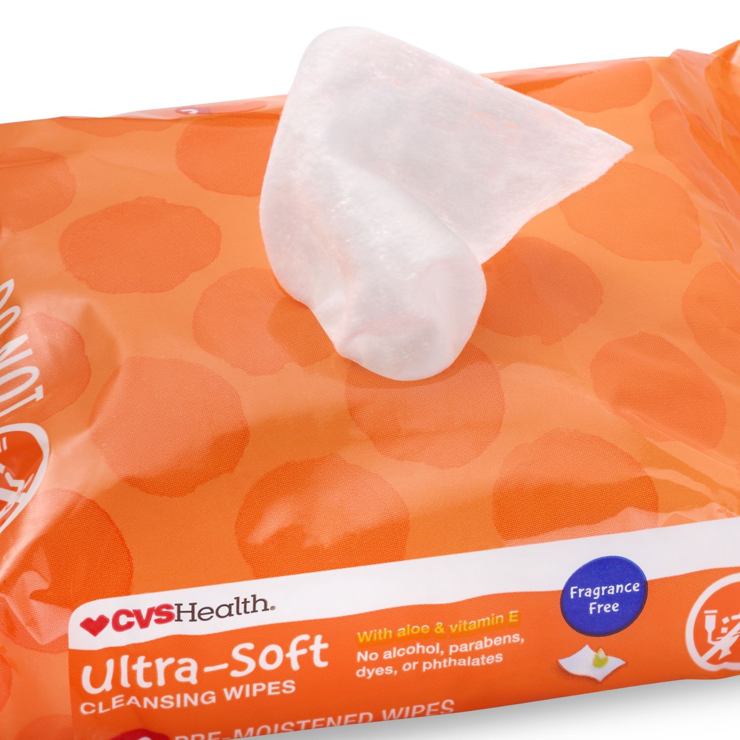 slide 2 of 4, CVS HEALTH Cvs Cleansing Wipes Ultra-Soft Pre-Moistened Fragfree Sofpak, 1 ct
