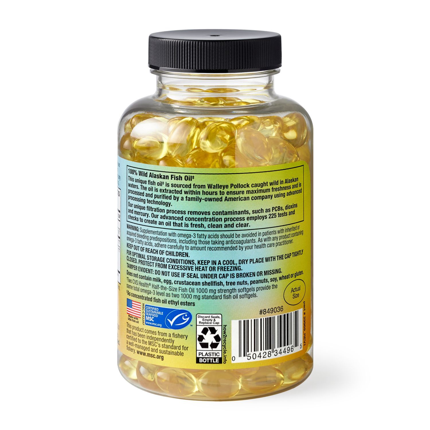 slide 4 of 4, CVS Health Wild Alaskan Fish Oil Softgels, 200 Ct, 200 ct