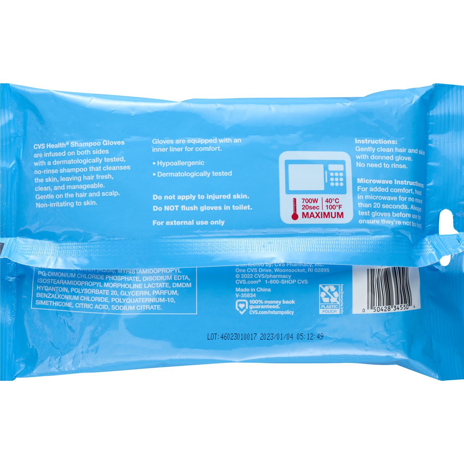 slide 3 of 5, CVS Health Pre-Moistened No-Rinse Shampoo Glove, 1 ct