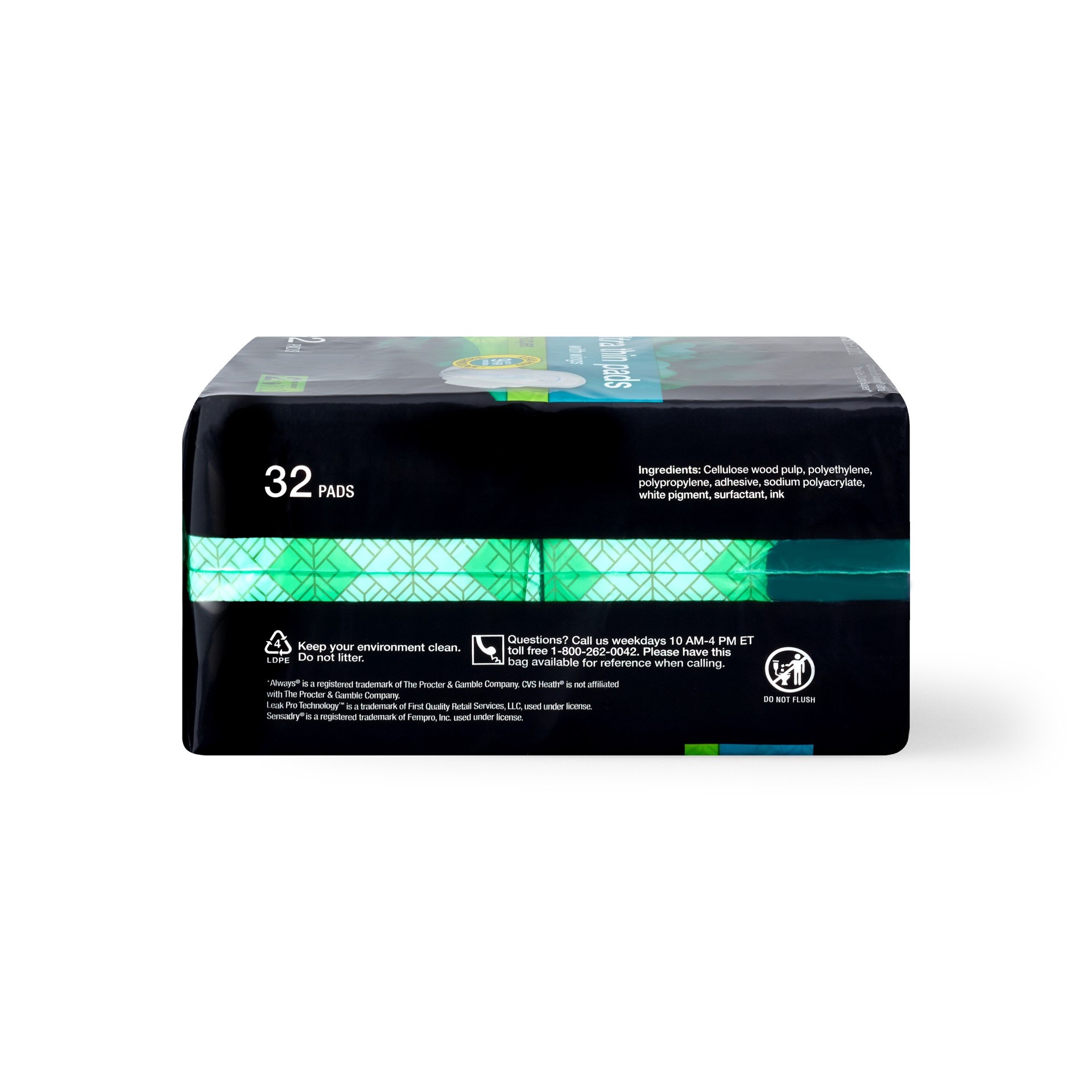 slide 6 of 7, CVS Health Ultra Thin Pads Super With Wings, 32 Ct, 1 ct