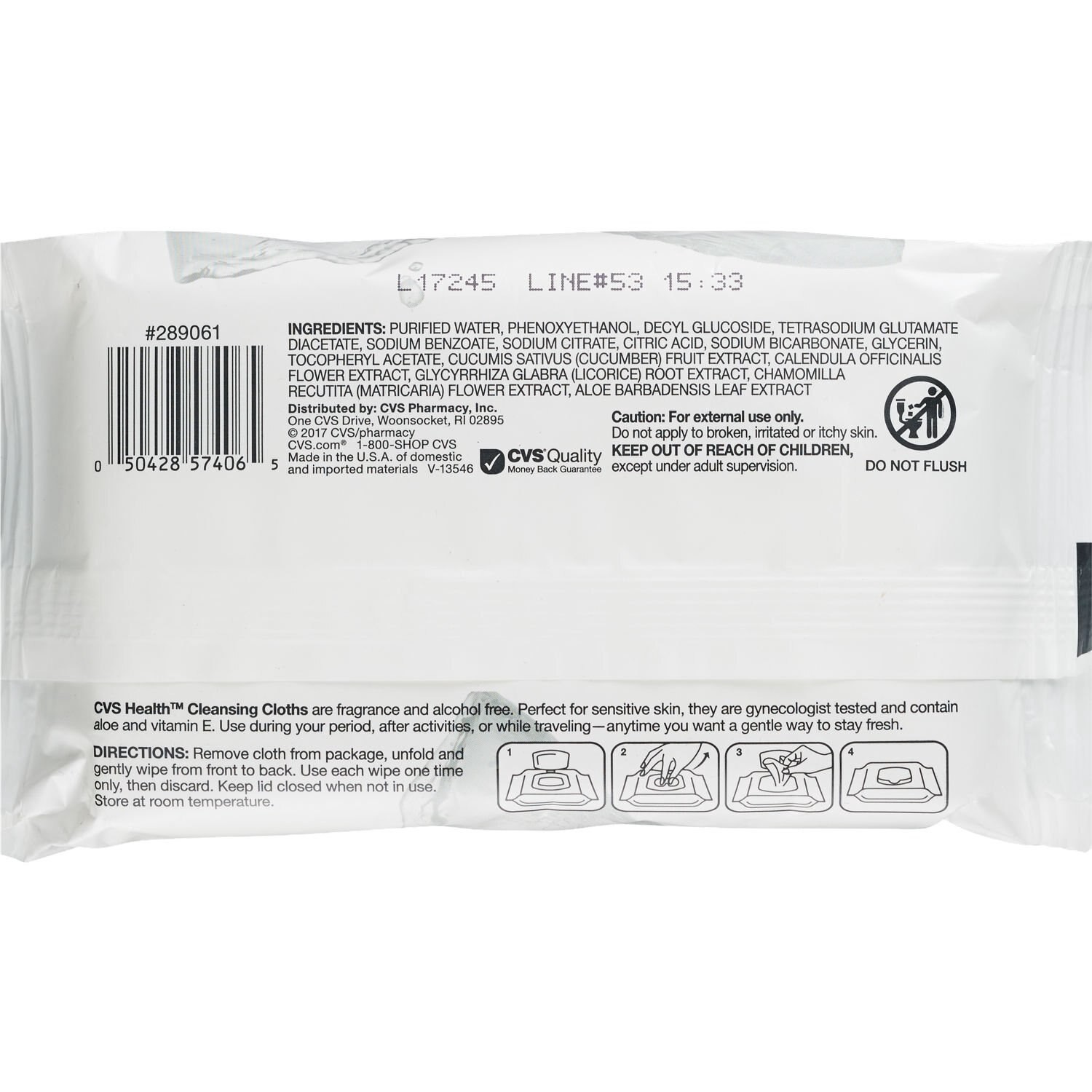 slide 2 of 2, CVS Health Cleansing Cloths, Fragrance Free, 32 Ct, 1 ct