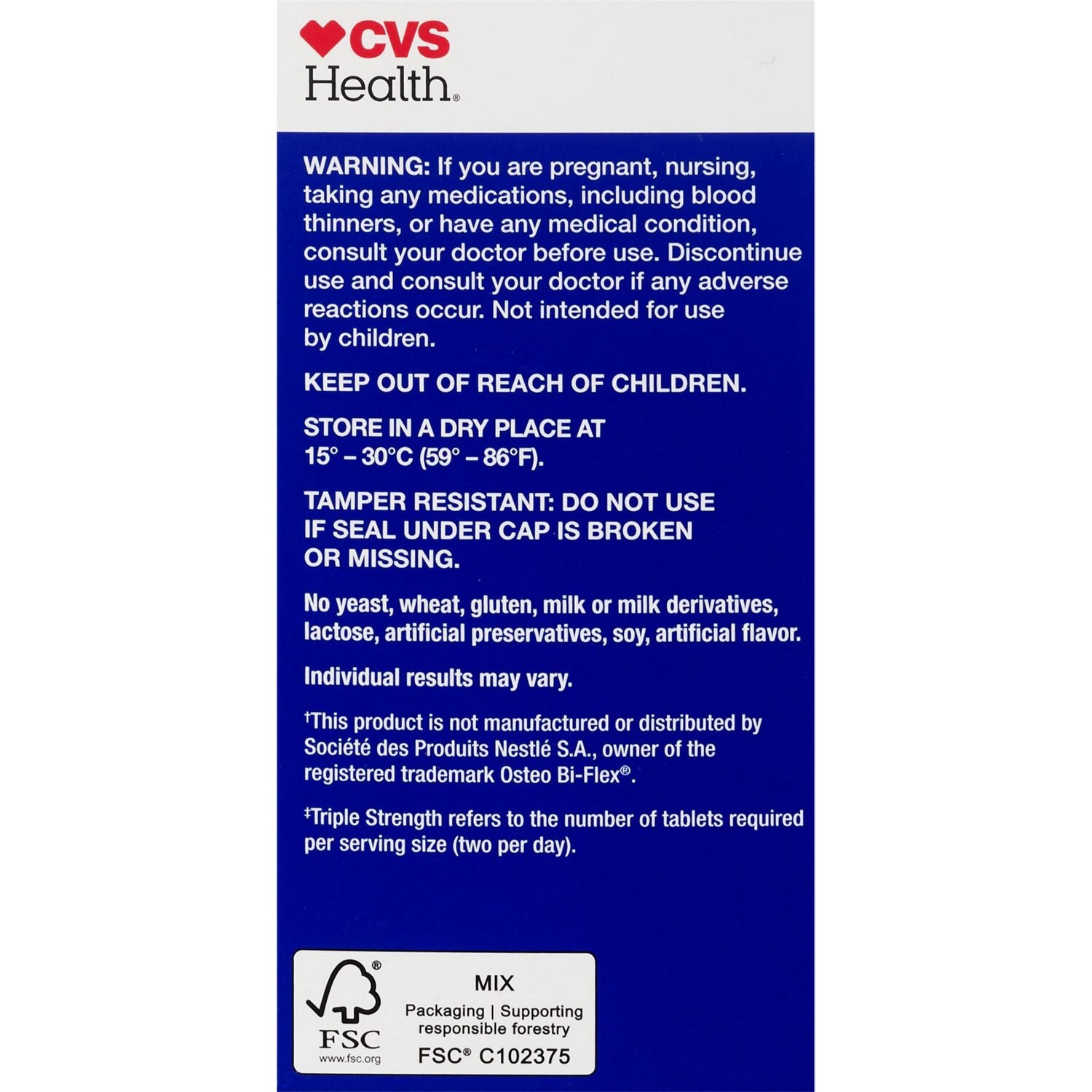 slide 2 of 8, CVS Health Glucosamine Chondroitin Caplets, 40 Ct, 1 ct