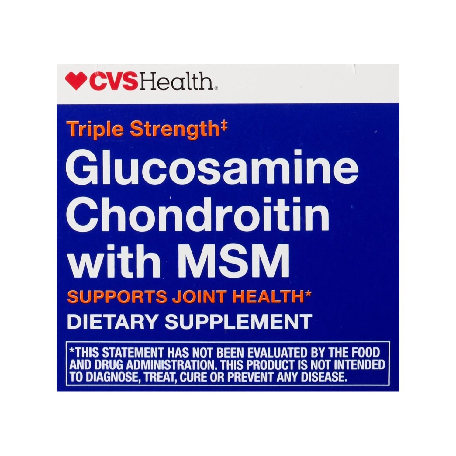 slide 8 of 8, CVS Health Glucosamine Chondroitin Caplets, 40 Ct, 1 ct