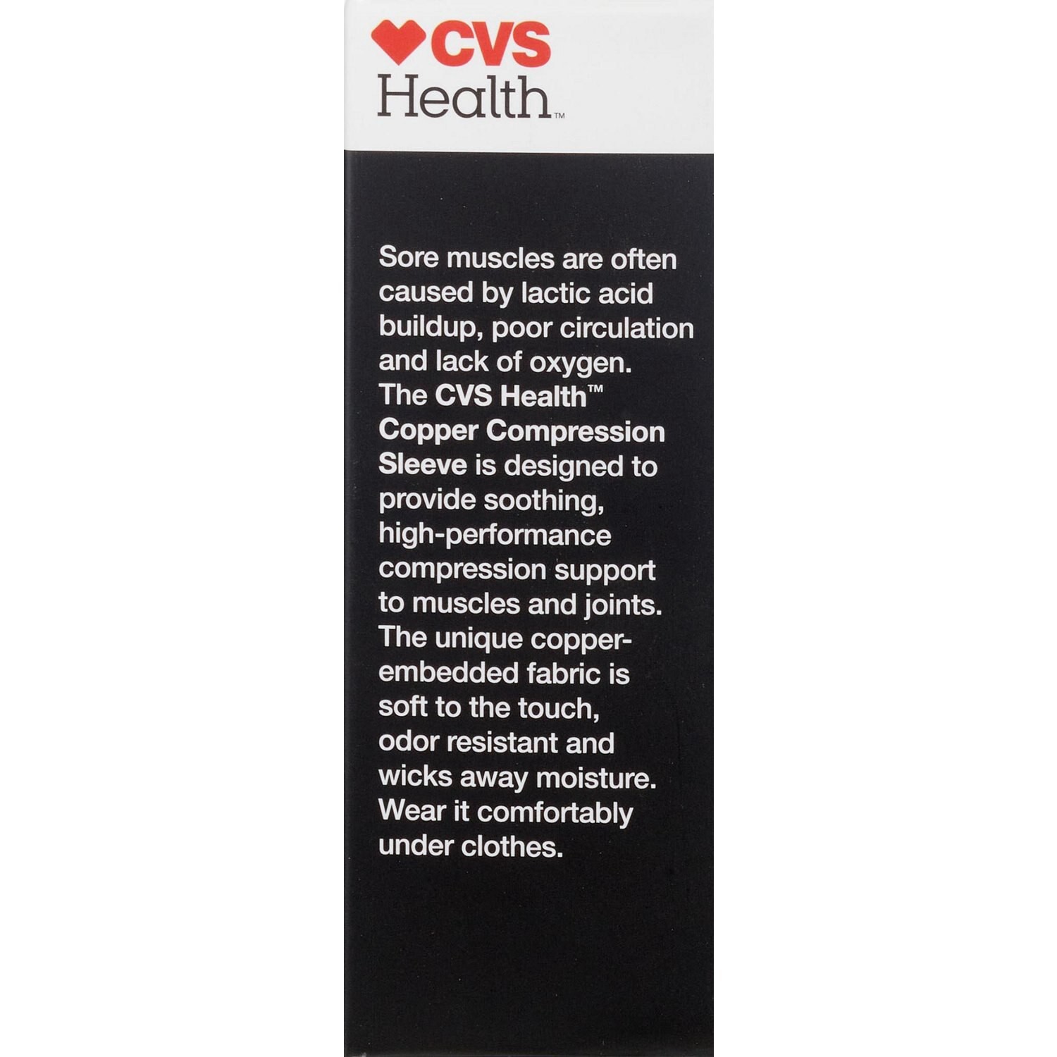 slide 3 of 5, CVS Health Knee Copper Compression Sleeve, X-Large, 1 ct
