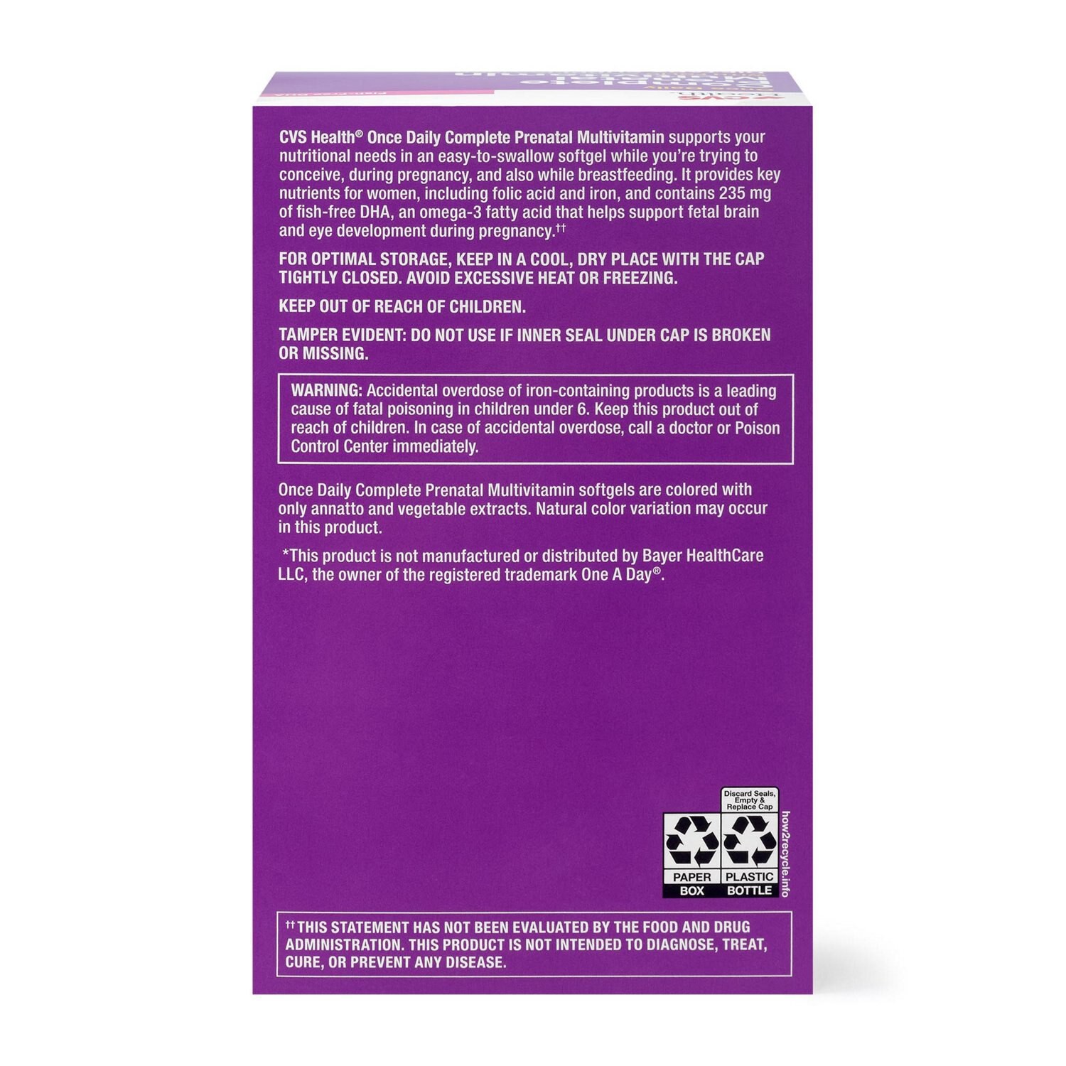 slide 2 of 6, CVS Health Prenatal With Dha & Folic Acid Softgels, 60 Ct, 1 ct
