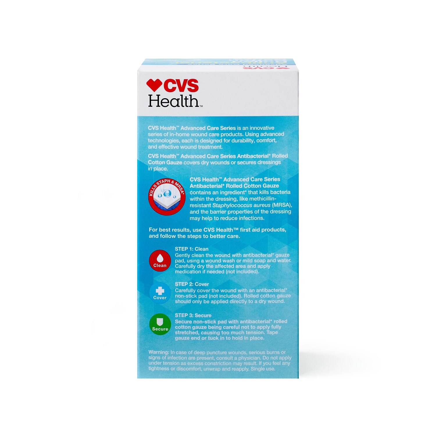 slide 3 of 4, CVS Health Sterile Antibacterial Bandage Roll, 1 ct