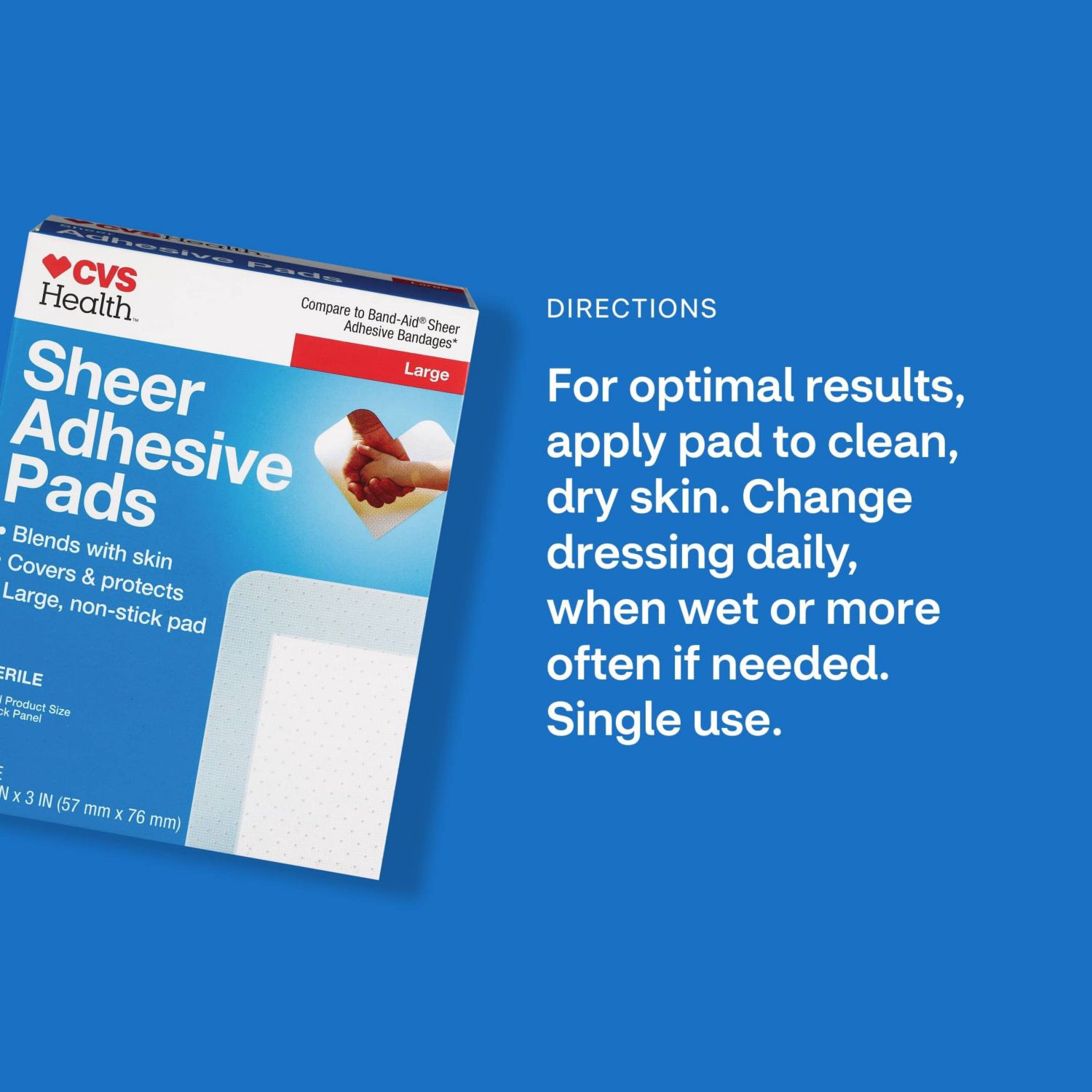 slide 2 of 11, CVS Health Adhesive Pads, Medium, 10 Ct, 1 ct