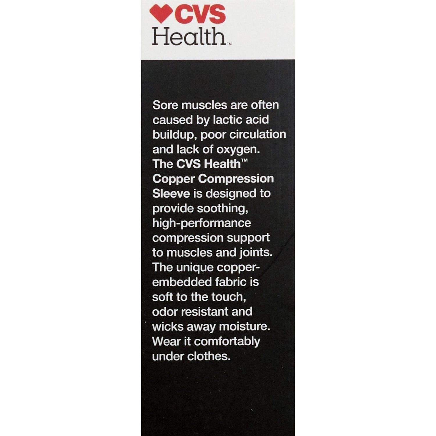 slide 2 of 4, Cvs Health Knee Copper Compression Sleeve, Large, 1 ct