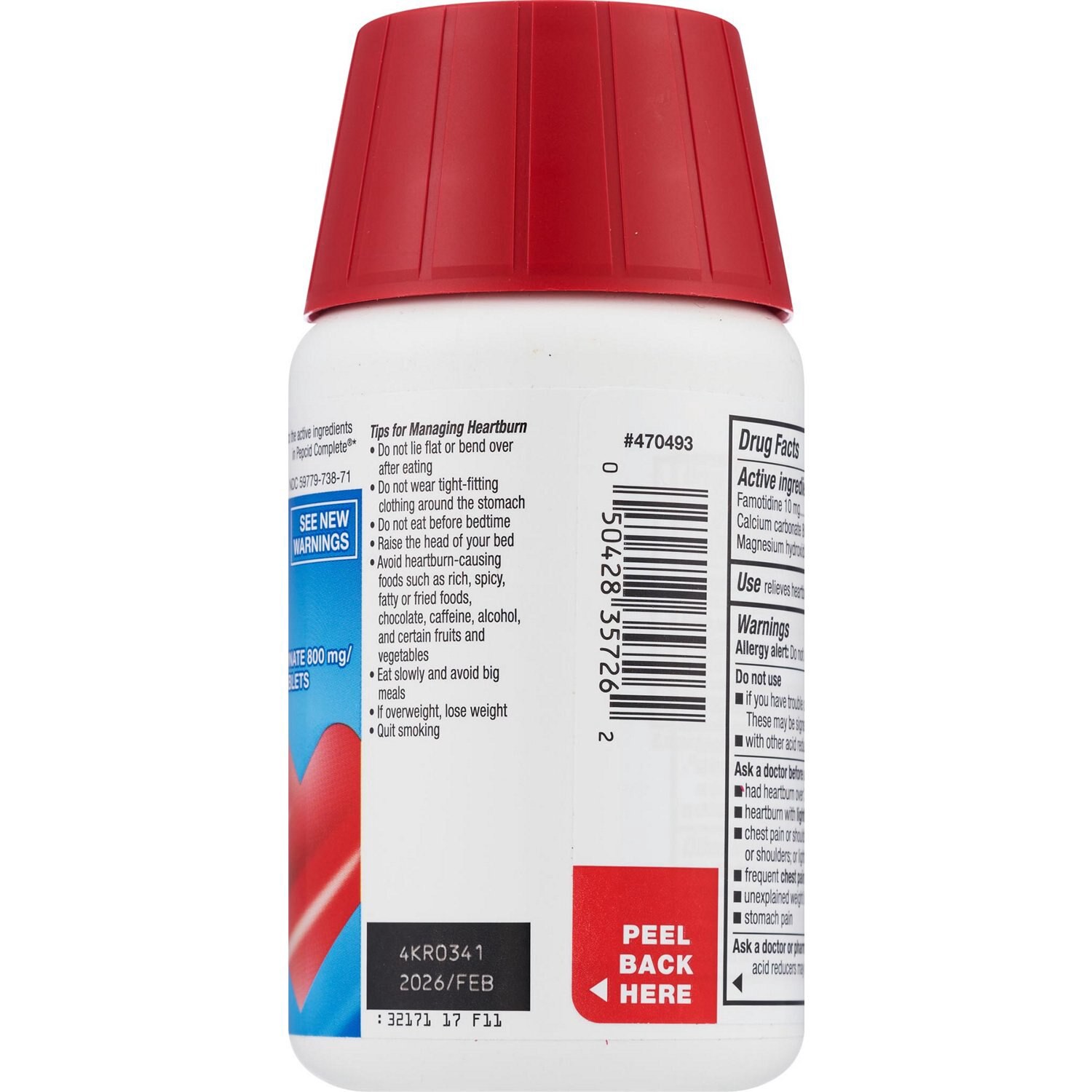 slide 4 of 5, CVS Health Dual Action Complete Acid Reducer Plus Antacid Tablets Berry, 50 ct