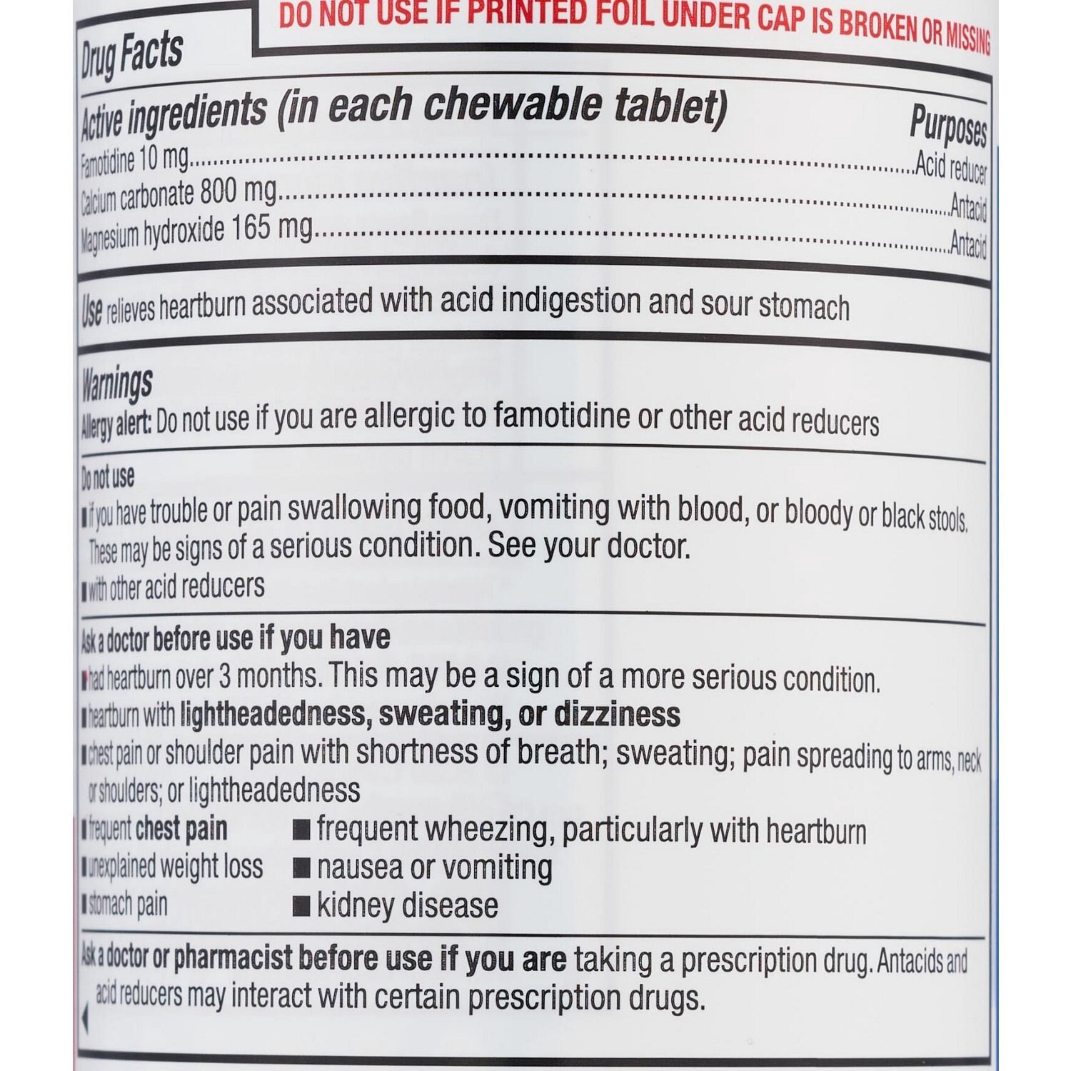 slide 5 of 5, CVS Health Dual Action Complete Acid Reducer Plus Antacid Tablets Berry, 50 ct