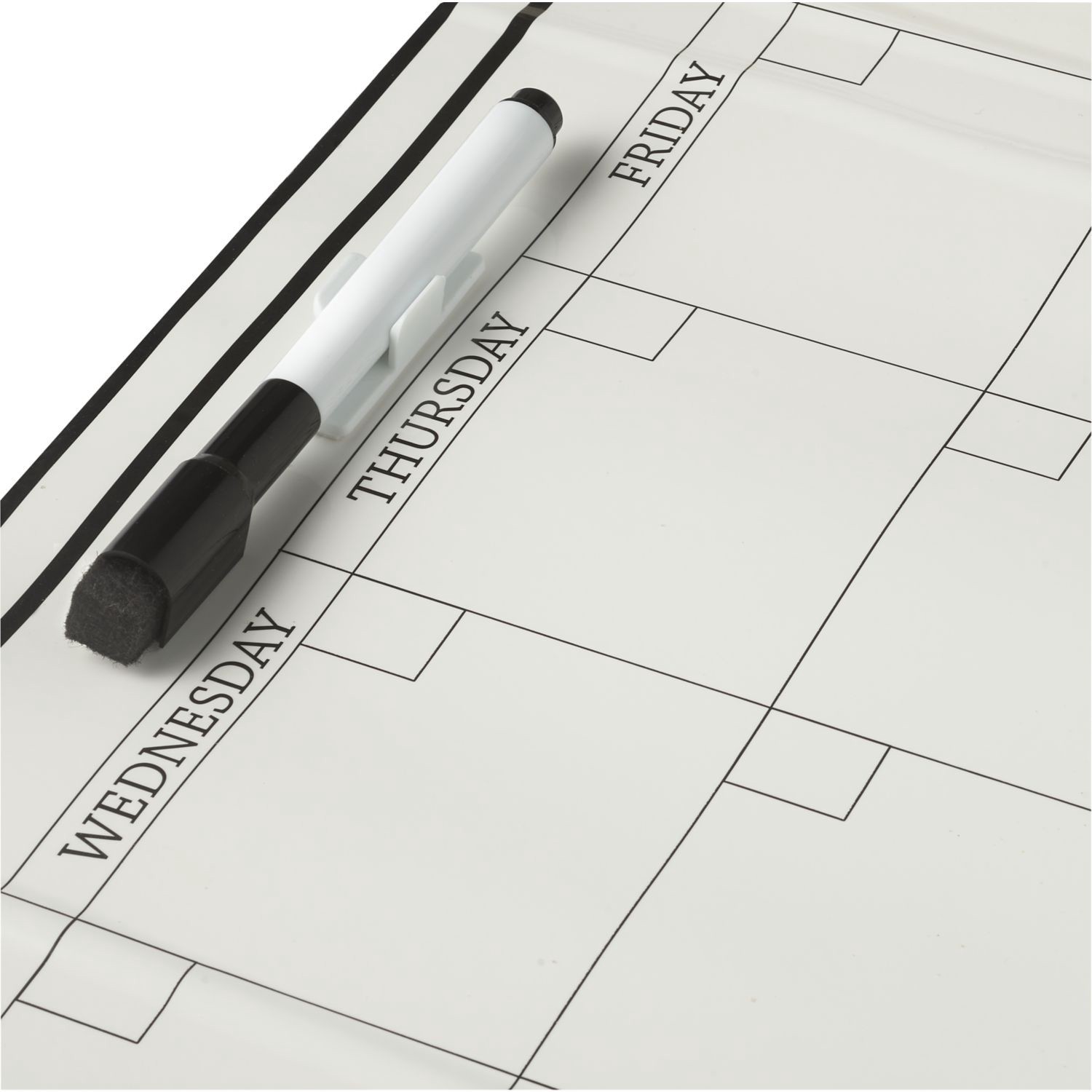 slide 3 of 3, Caliber Peel & Stick Dry Erase Monthly Calendar, White, 1 ct