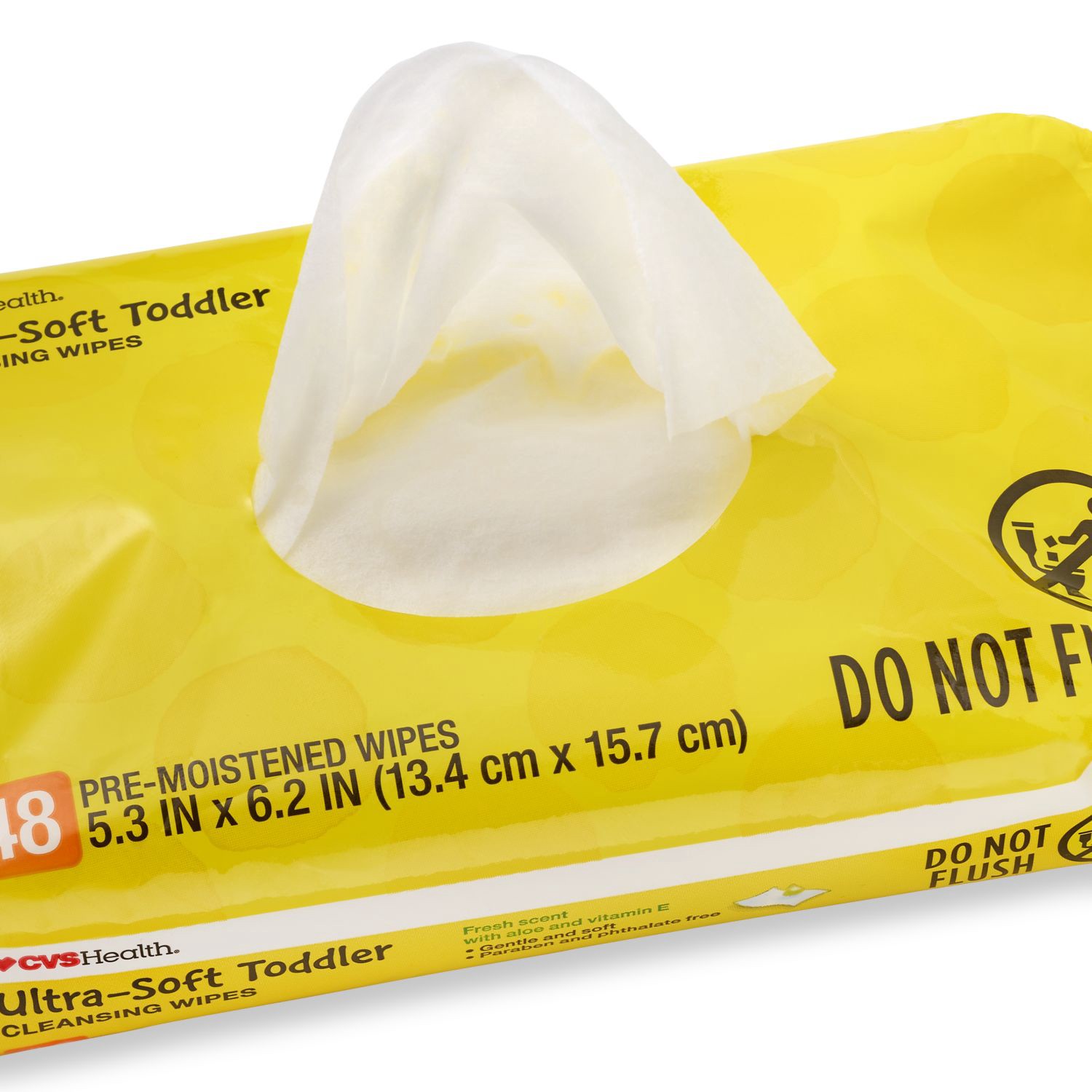 slide 2 of 4, CVS HEALTH Cvs Toddler Wipes Pre-Moistened 5.3"X6.2" Scented Softpak, 1 ct