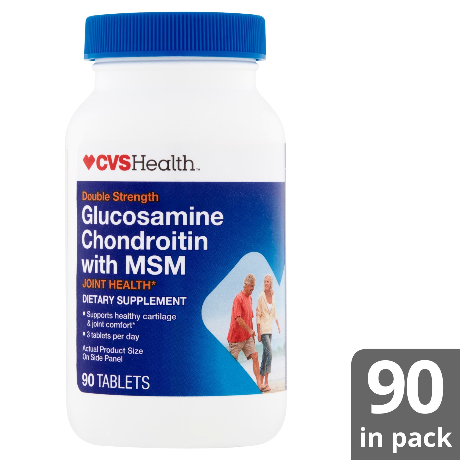 slide 5 of 6, CVS Health Glucosamine Chondroitin With Msm Tablets, 90 Ct, 1 ct